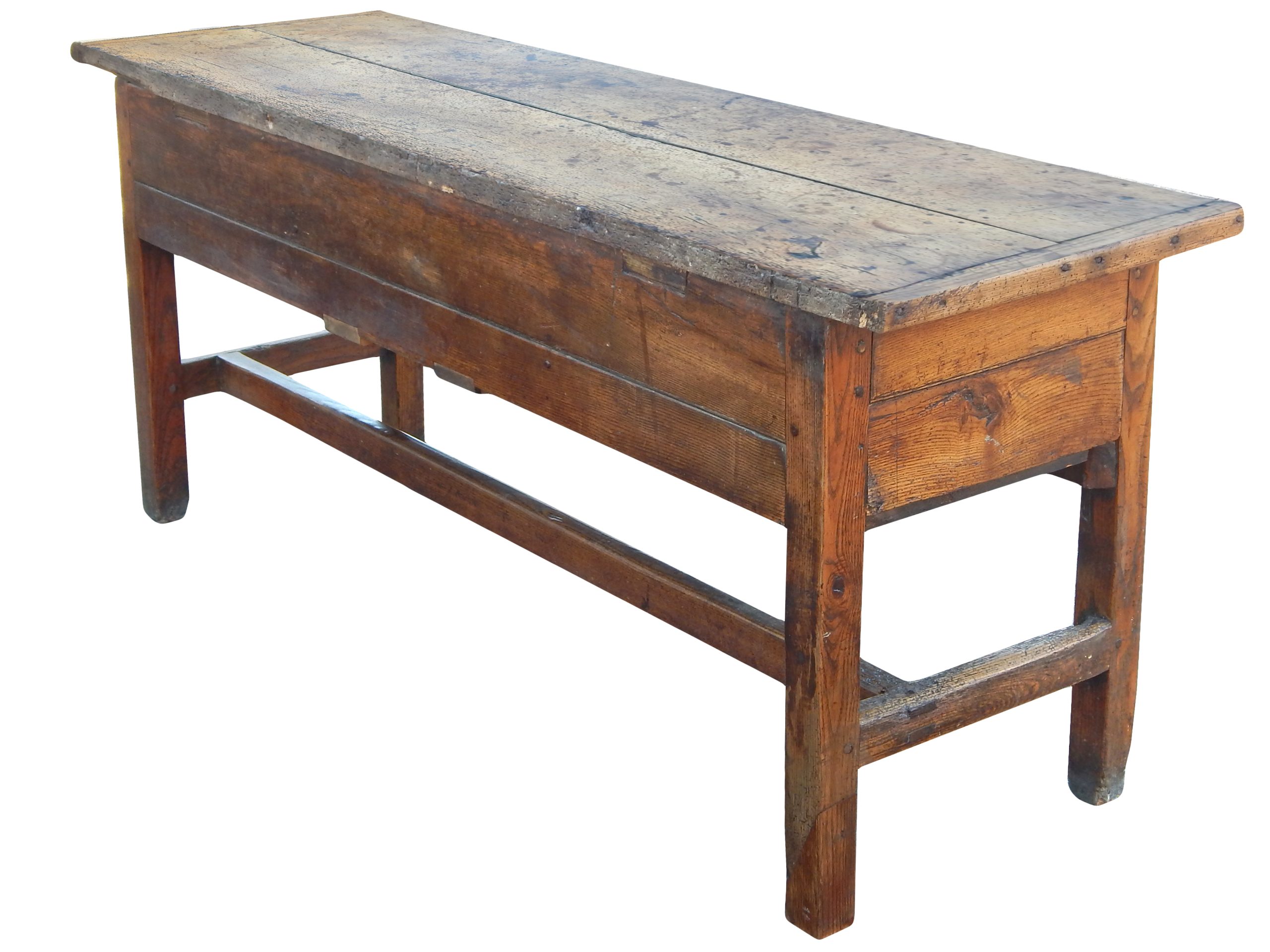 Three Drawer Pine Console Table - Image 4