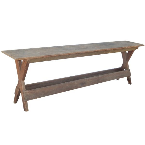 Narrow Farmhouse Trestle Table