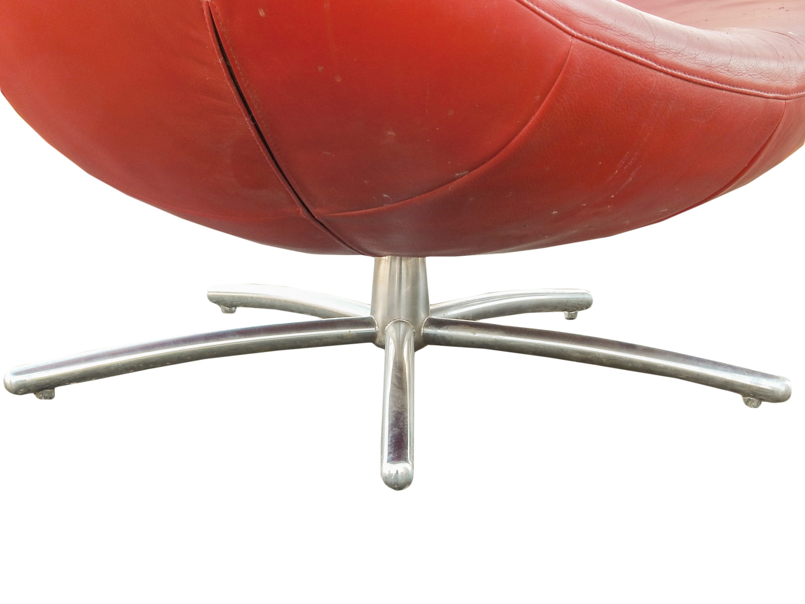 Gerard Van Den Berg Red Leather Chair - Image 11