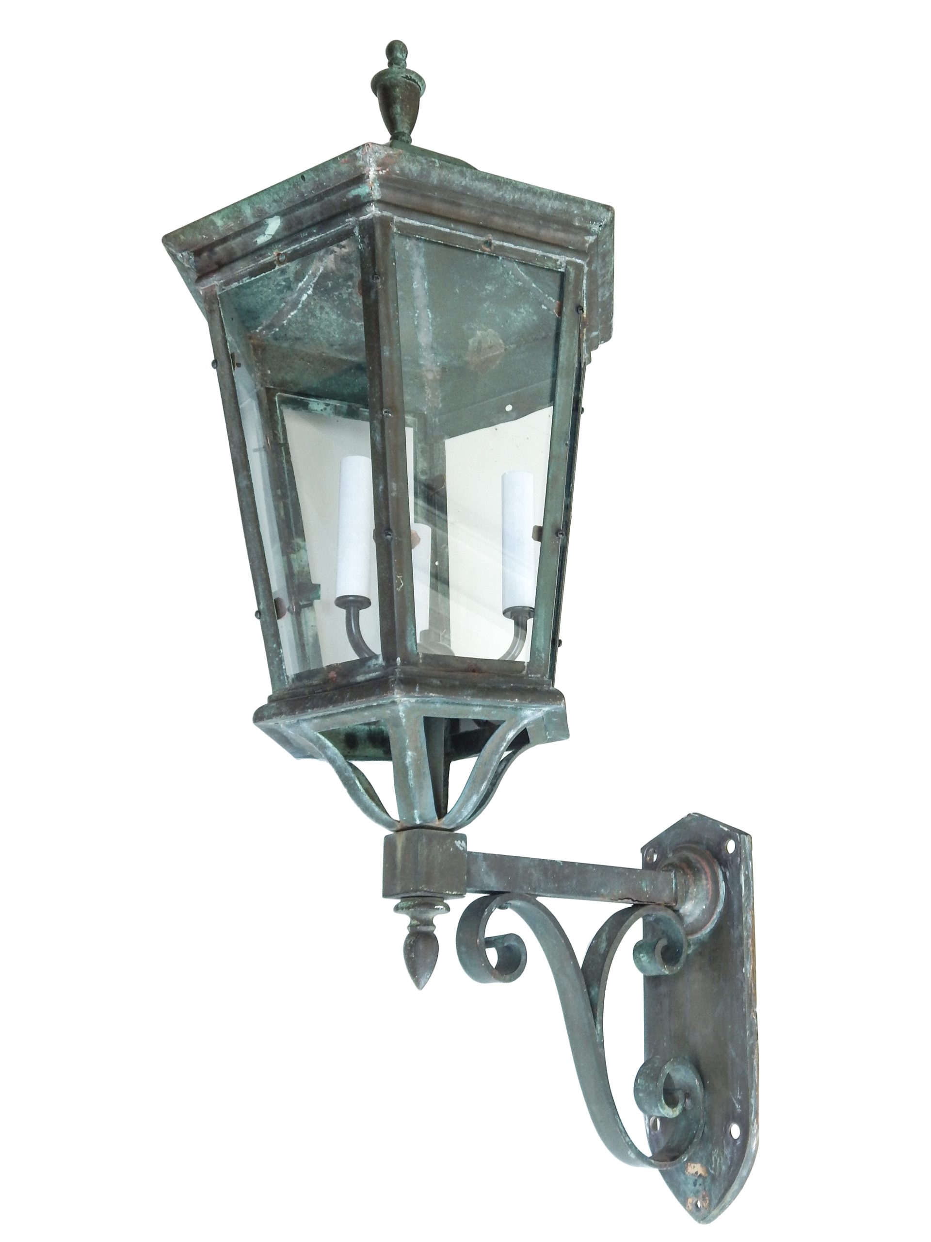 Pair of Bronze Lantern Sconces - Image 6