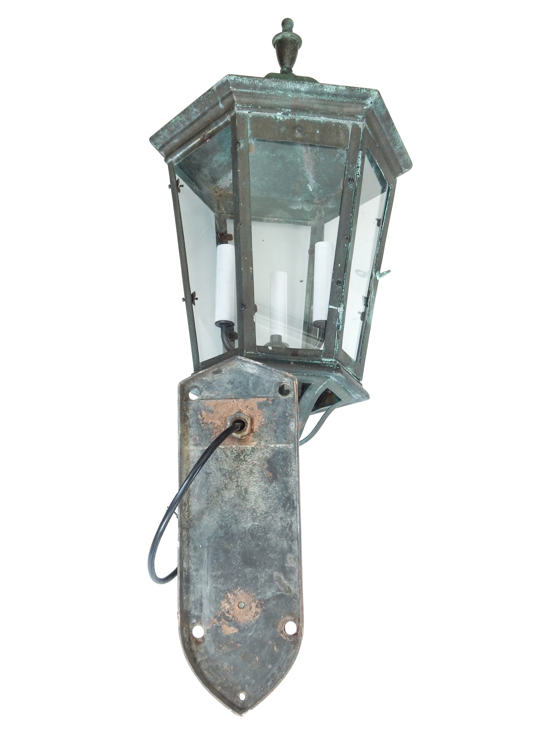Pair of Bronze Lantern Sconces - Image 8