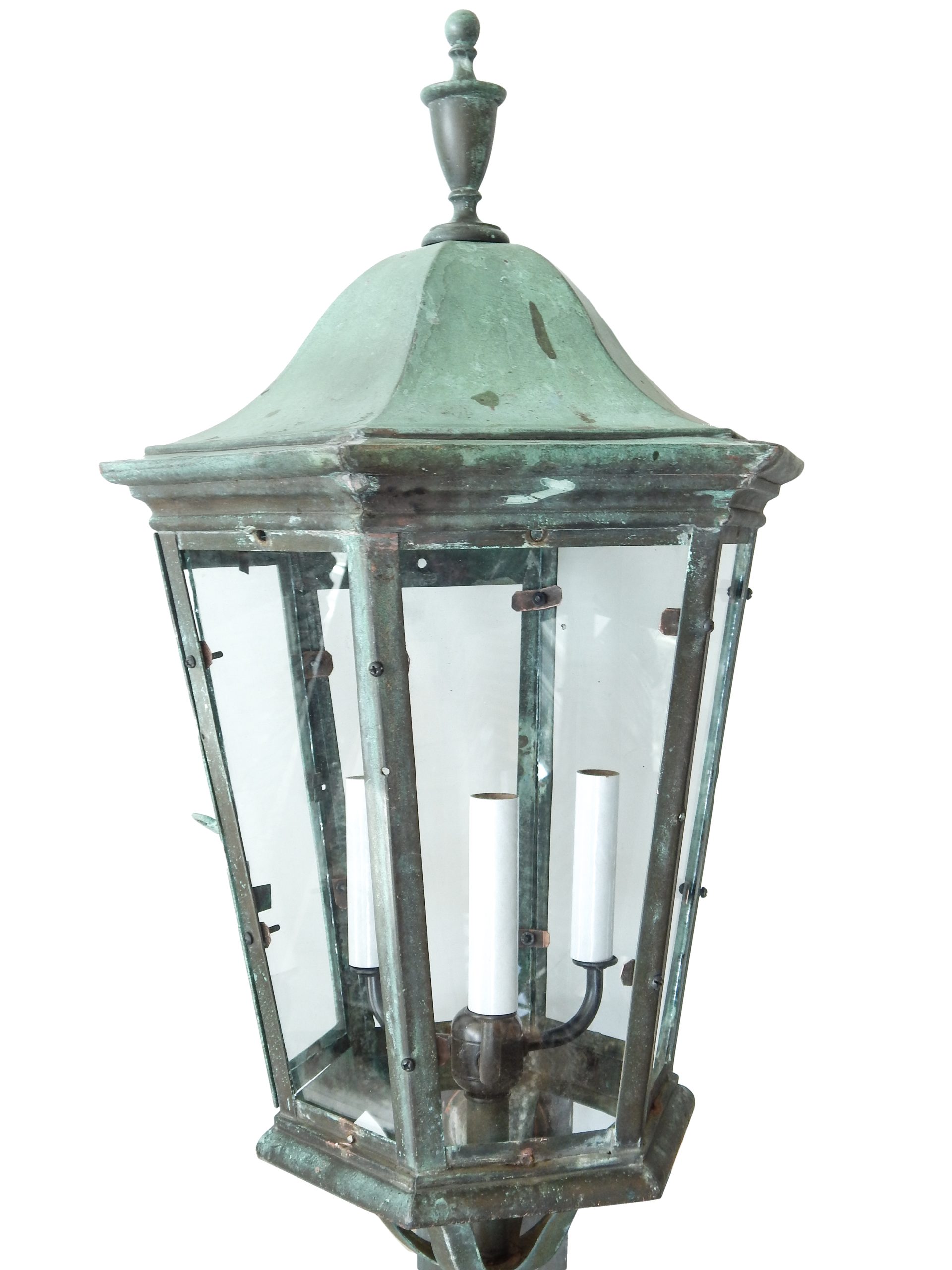 Pair of Bronze Lantern Sconces - Image 9