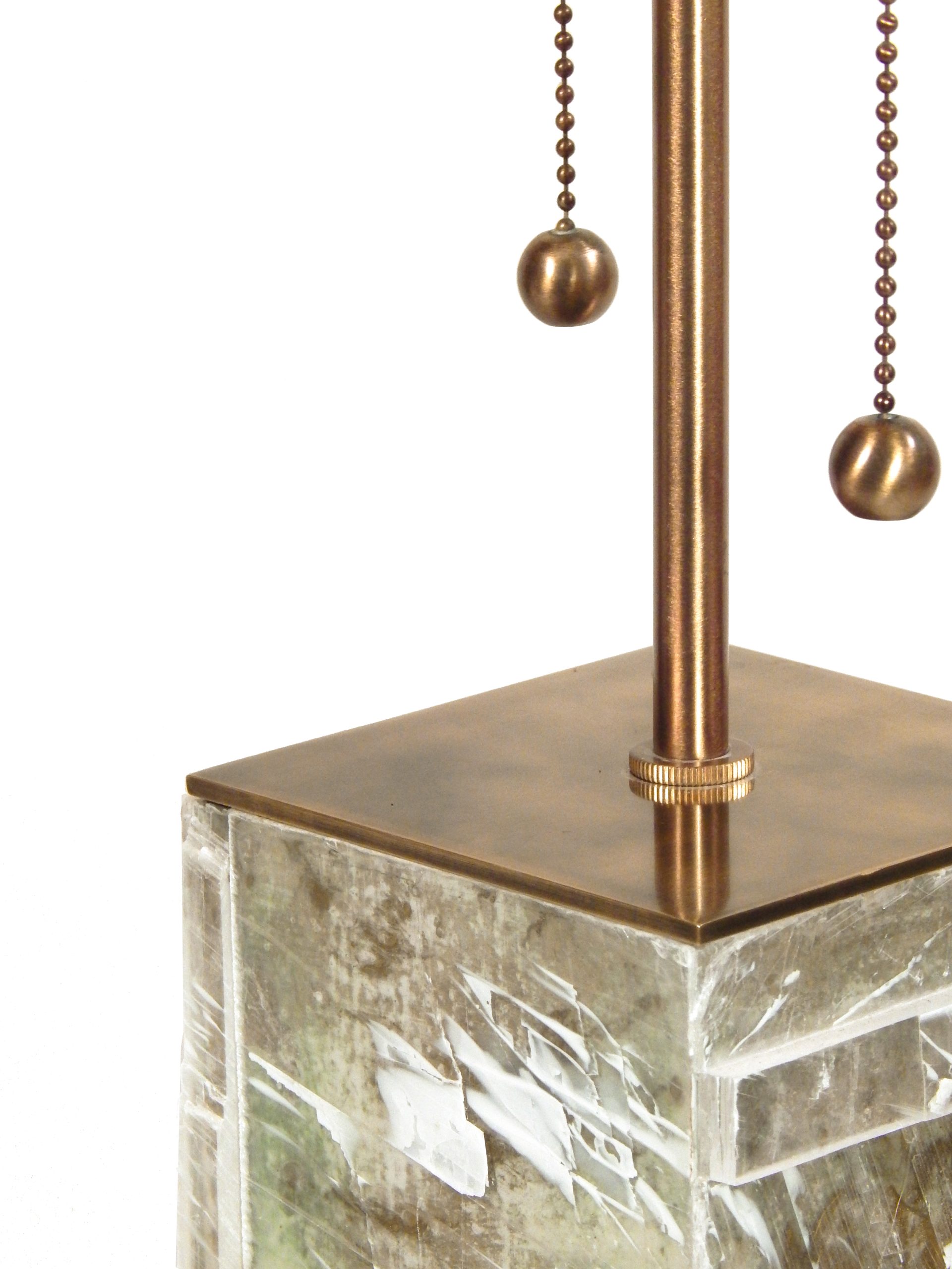 Designer Bronze and Gypsum Lamp - Image 8