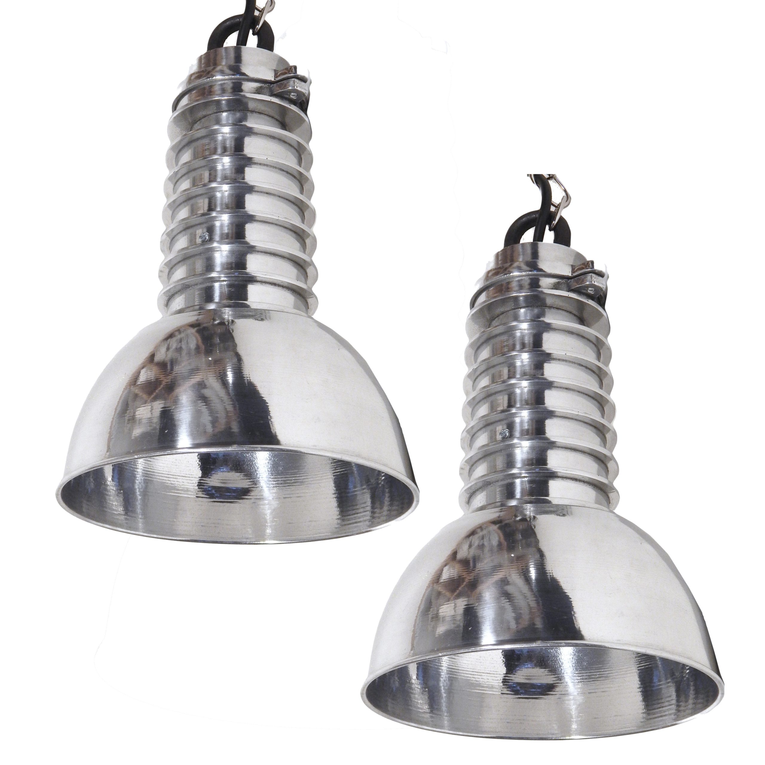 Pair of Hanging Industrial Fixtures