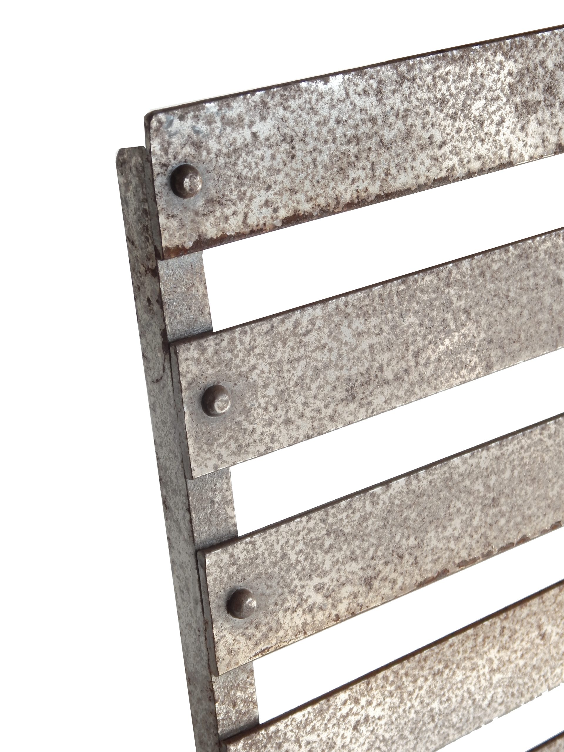 Pair of Iron Slatted Chairs - Image 9