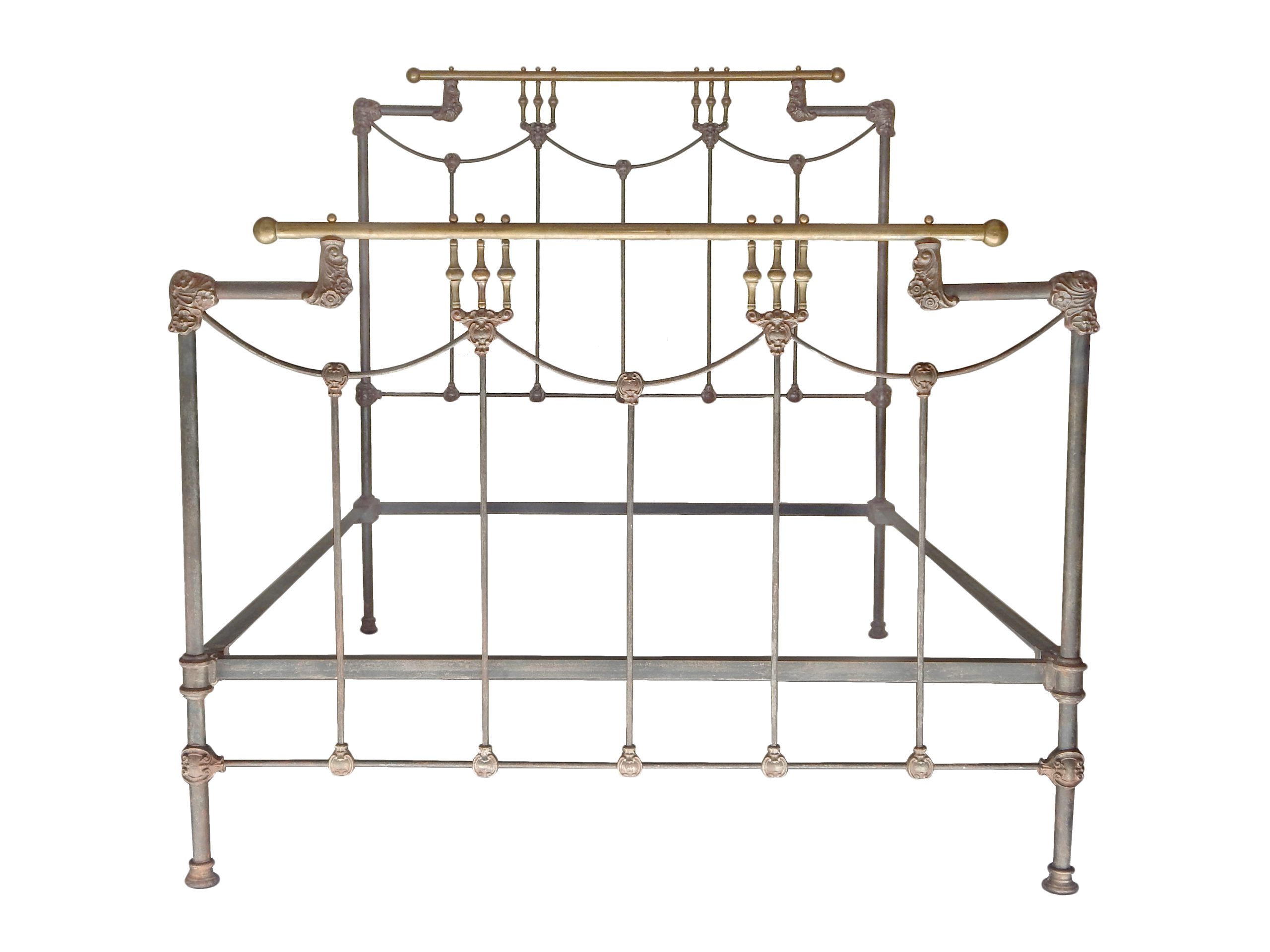 Iron and Brass Bed - Image 3