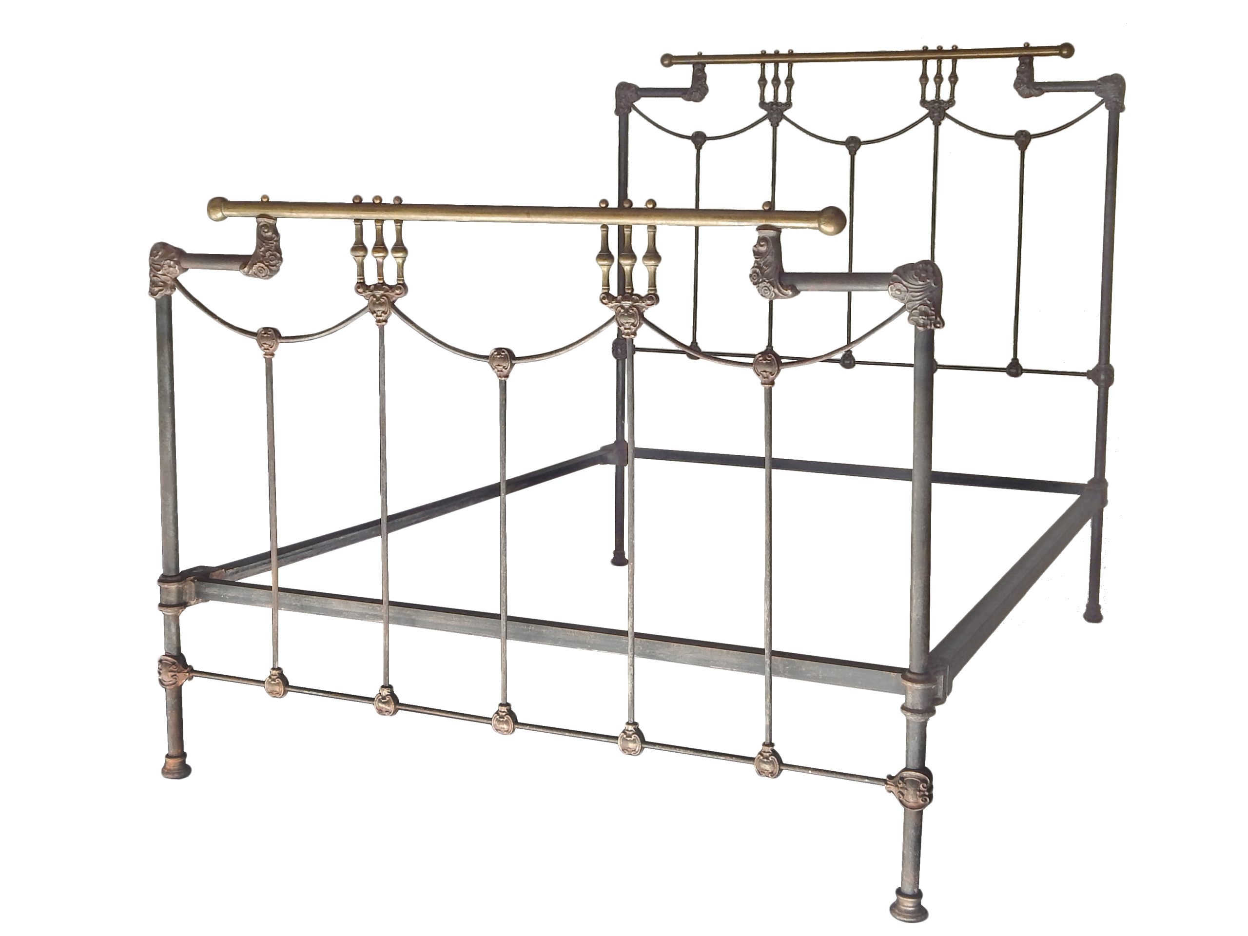 Iron and Brass Bed - Image 4