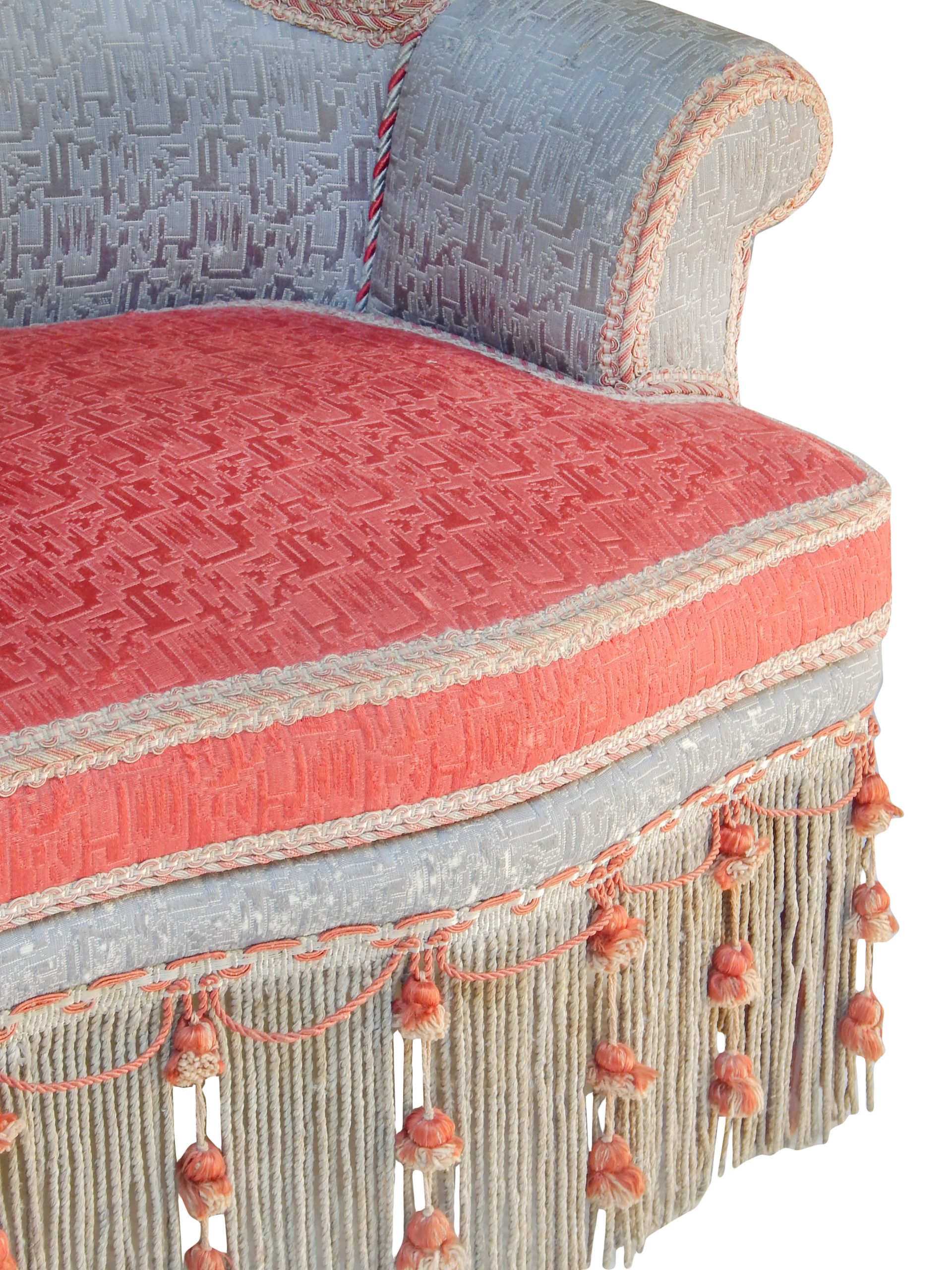 Grey Silk Napoleon Slipper Chairs - Image 12