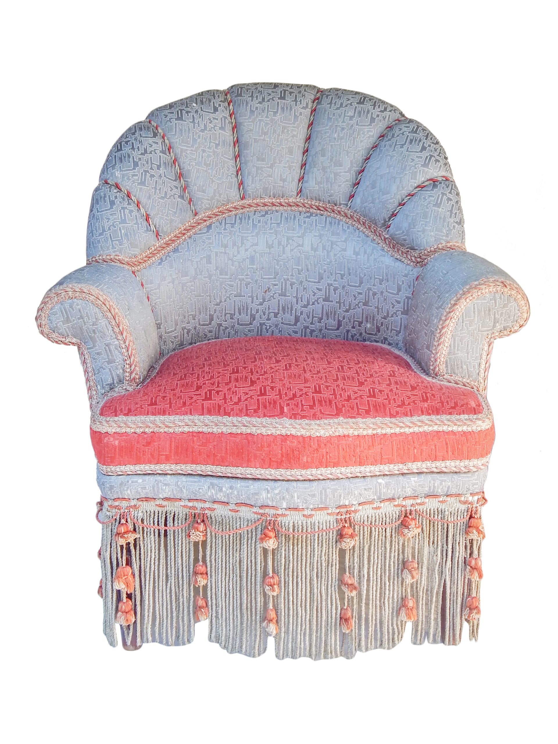 Grey Silk Napoleon Slipper Chairs - Image 14