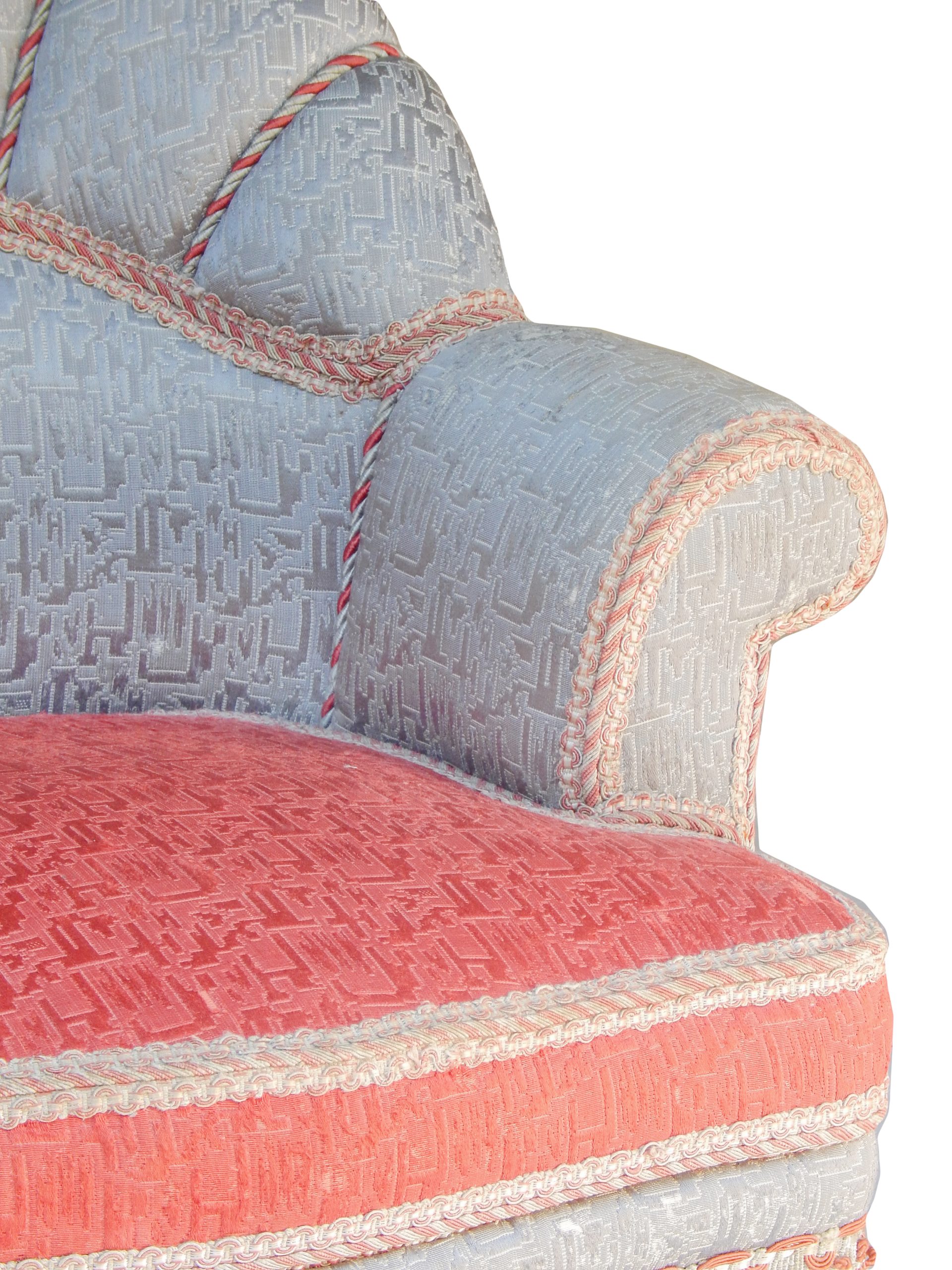 Grey Silk Napoleon Slipper Chairs - Image 10