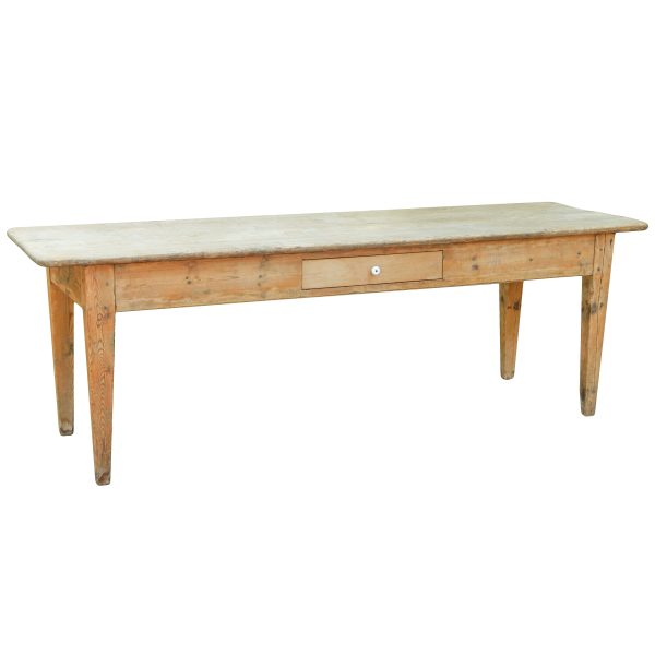 Pine Dining Table with Drawer