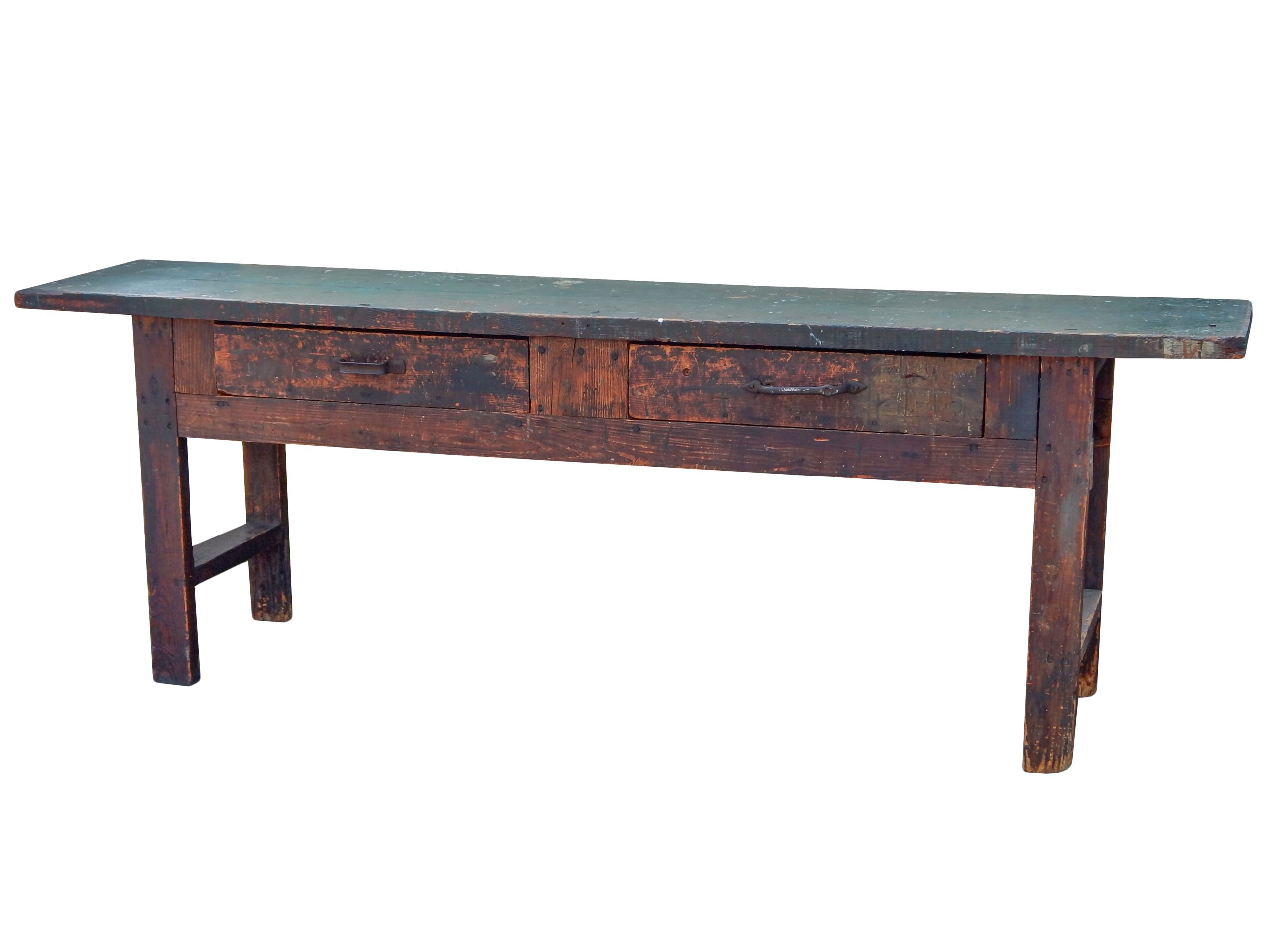 Antique Workbench with Drawers - Image 3