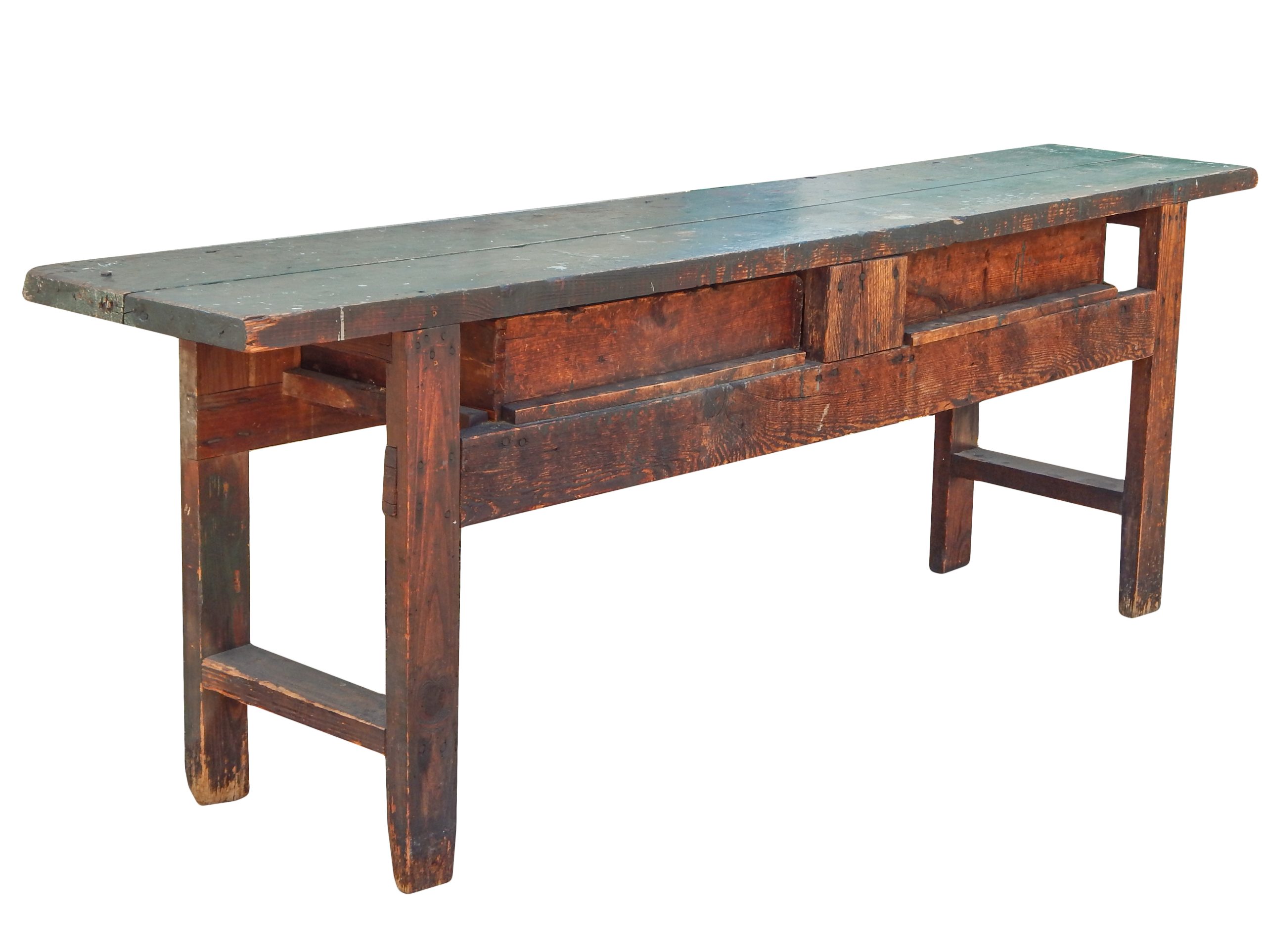 Antique Workbench with Drawers - Image 8