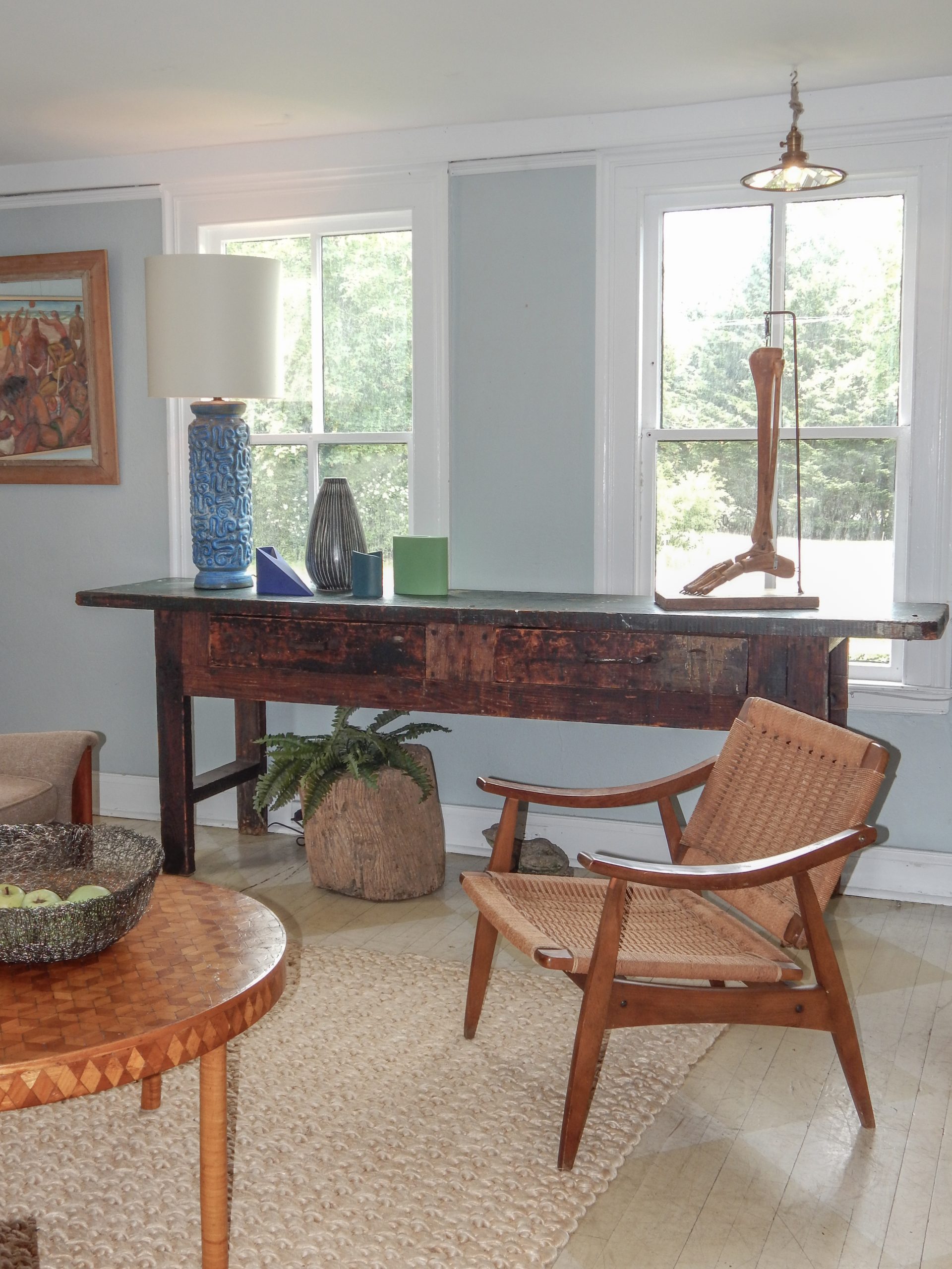 Antique Workbench with Drawers - Image 2