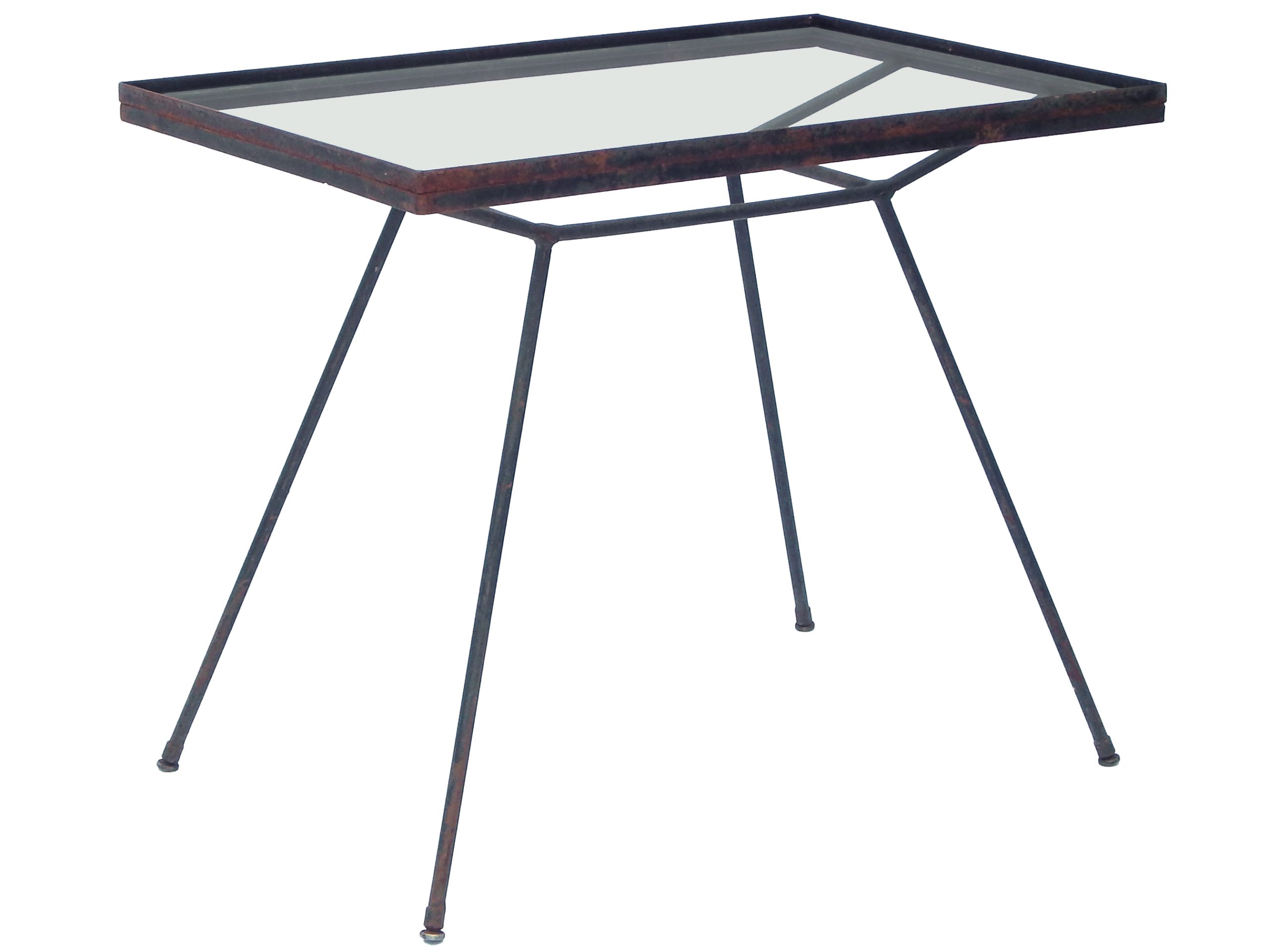 Pair of Metal and Glass Side Tables - Image 5