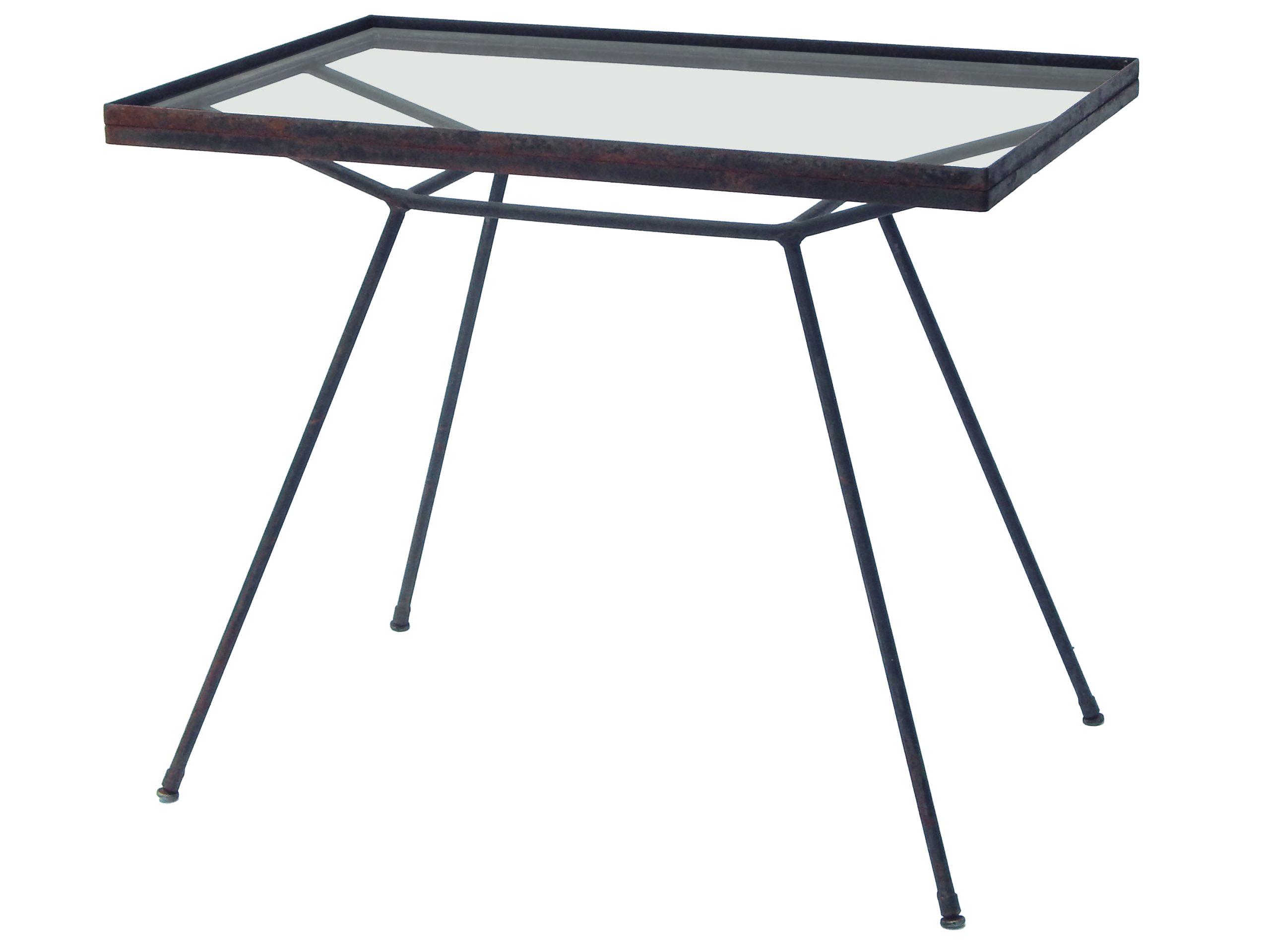 Pair of Metal and Glass Side Tables - Image 7