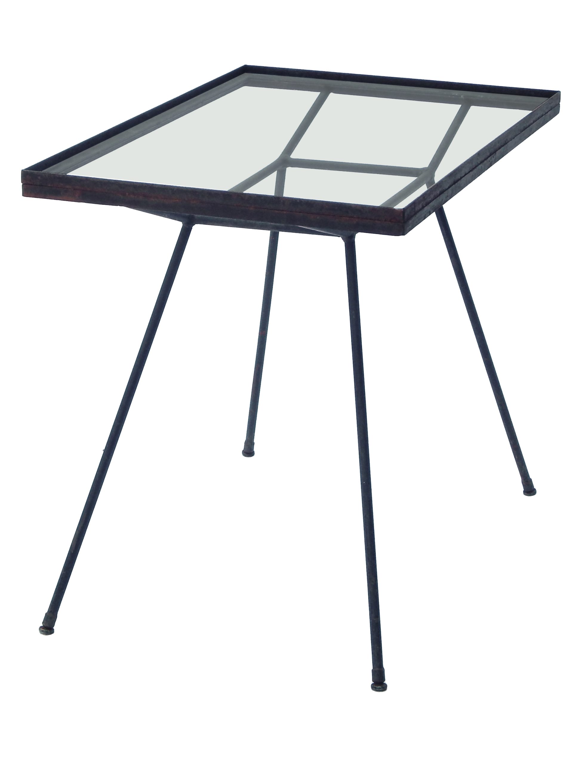 Pair of Metal and Glass Side Tables - Image 4