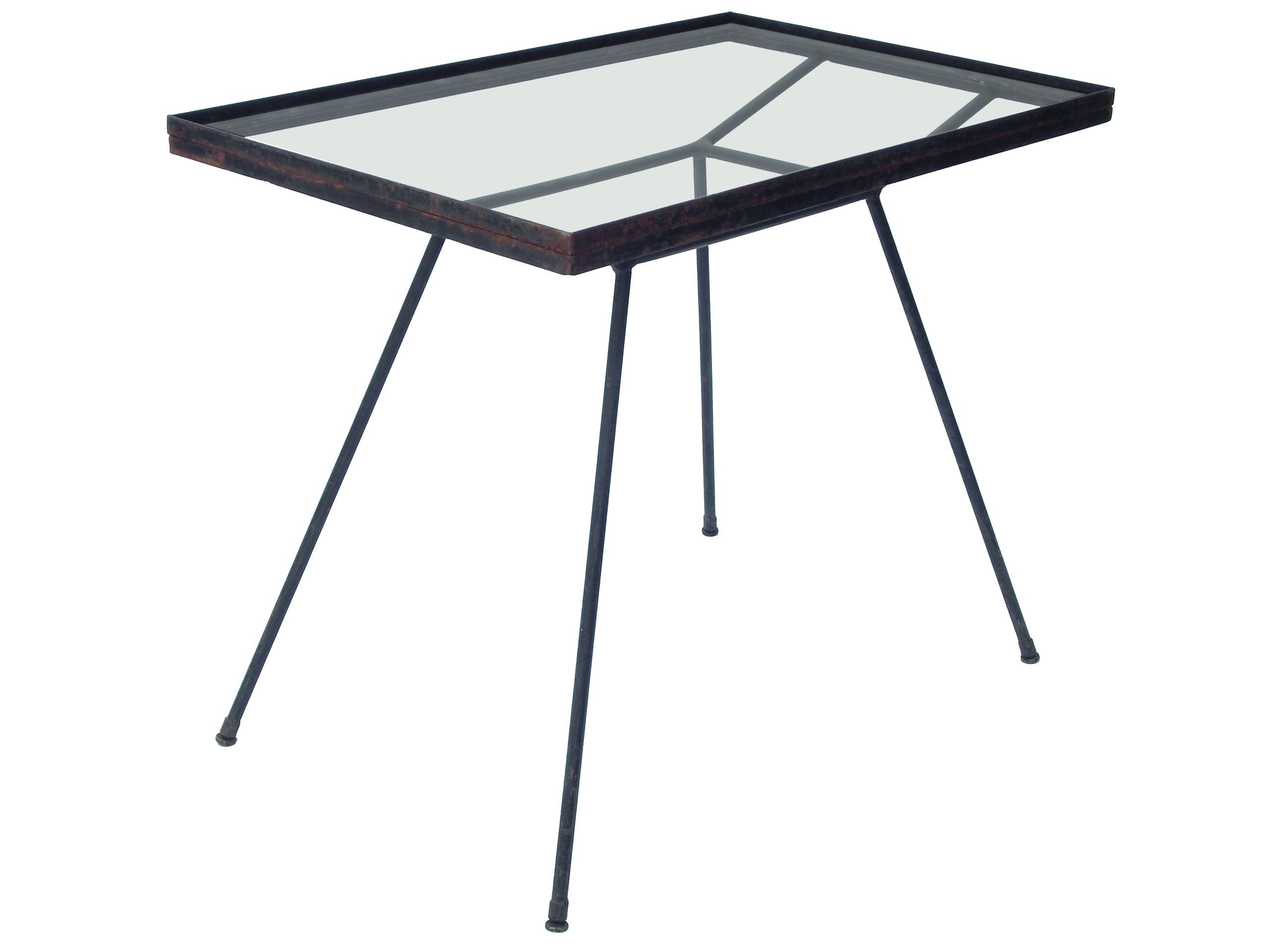 Pair of Metal and Glass Side Tables - Image 3