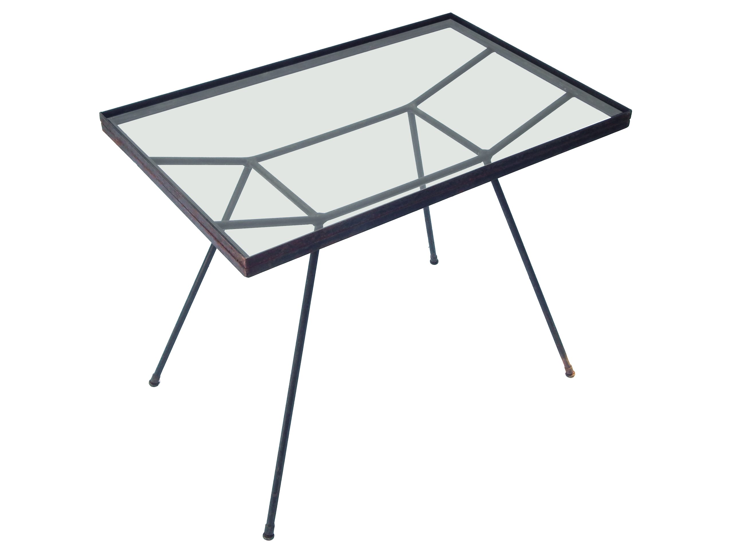 Pair of Metal and Glass Side Tables - Image 8