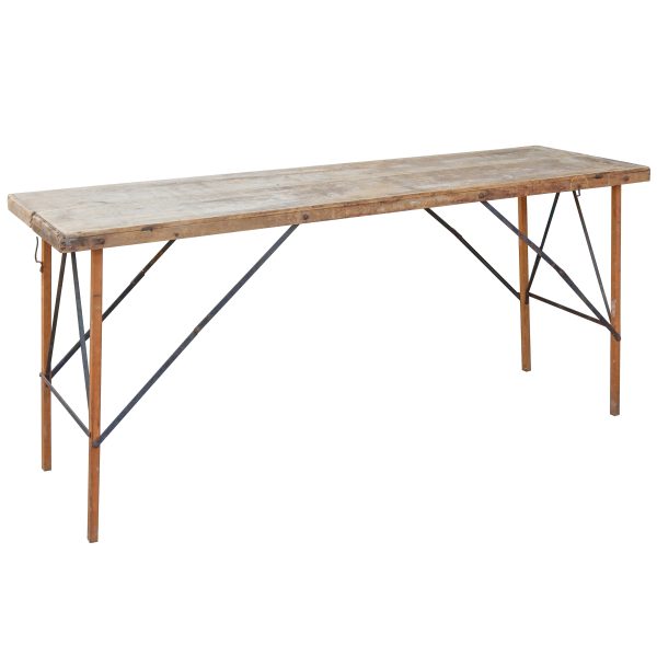 Industrial Folding Wallpaper Table