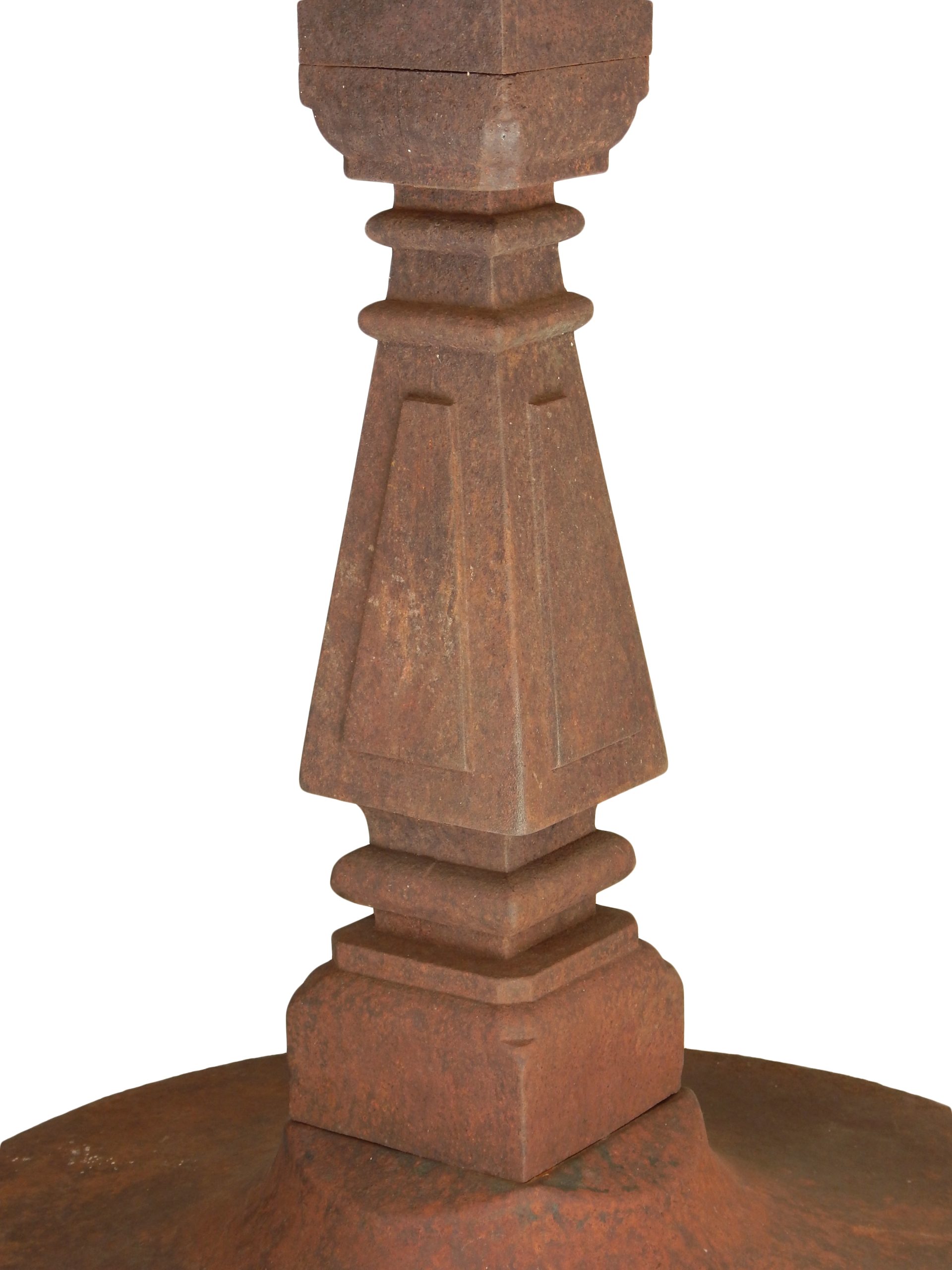 Iron Pedetal Table with Faux Marble Top - Image 8