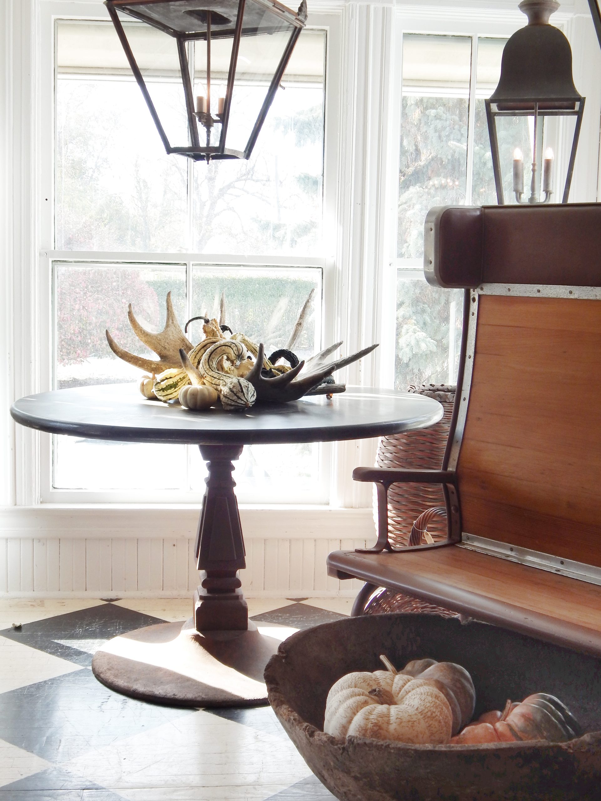 Iron Pedetal Table with Faux Marble Top - Image 2