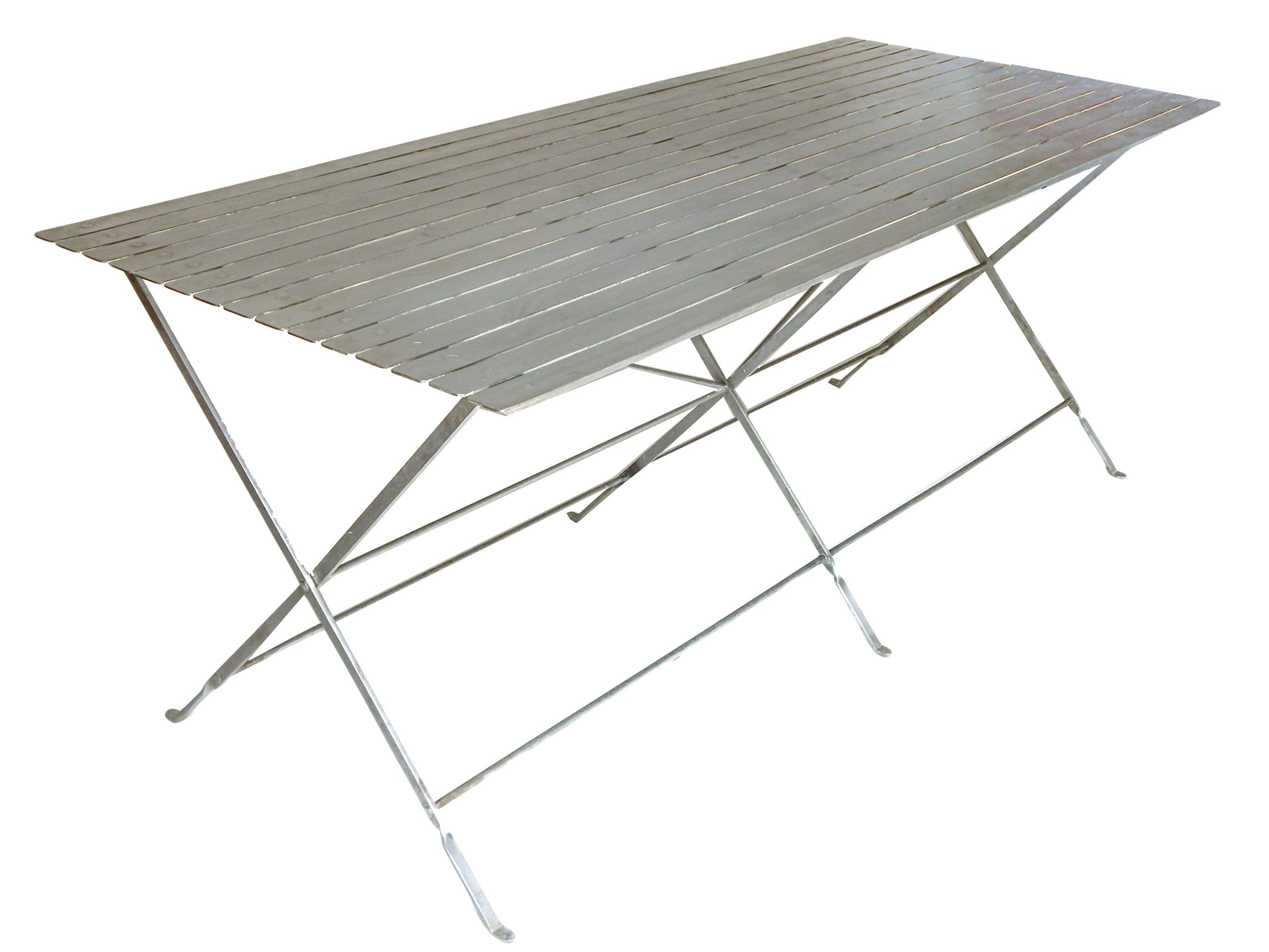 Great Slatted Steel Table - Image 3