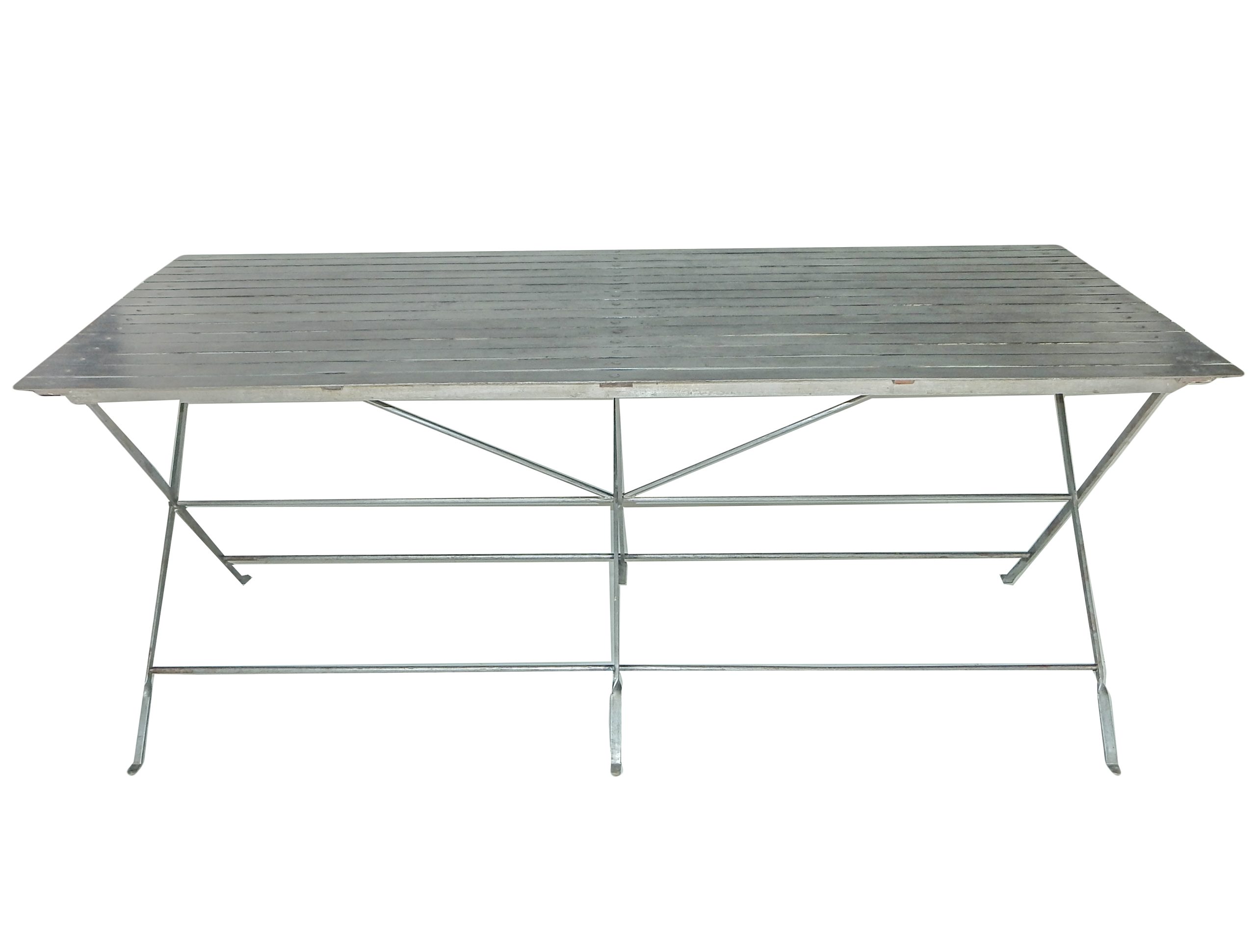 Great Slatted Steel Table - Image 5