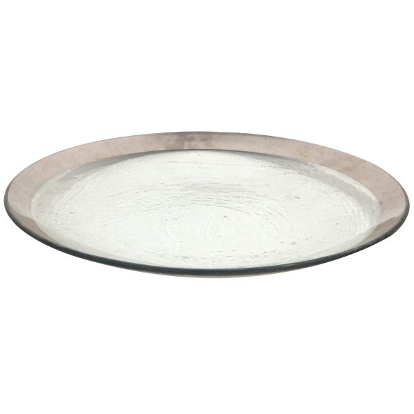 Silver Edged, Glass Dish