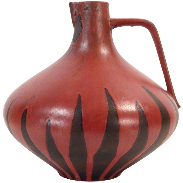 Ceramano Red and Black Drip Pitcher