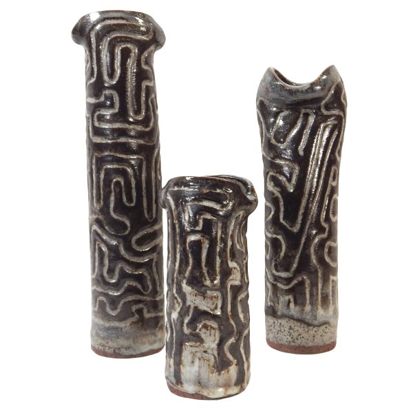 Set of 3 Studio Vases by Sheldon Carey