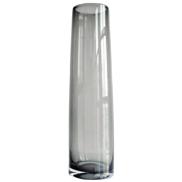 Tall Charcoal Glass Vase