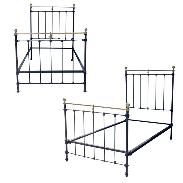 Mismatched Pair of Metal Beds