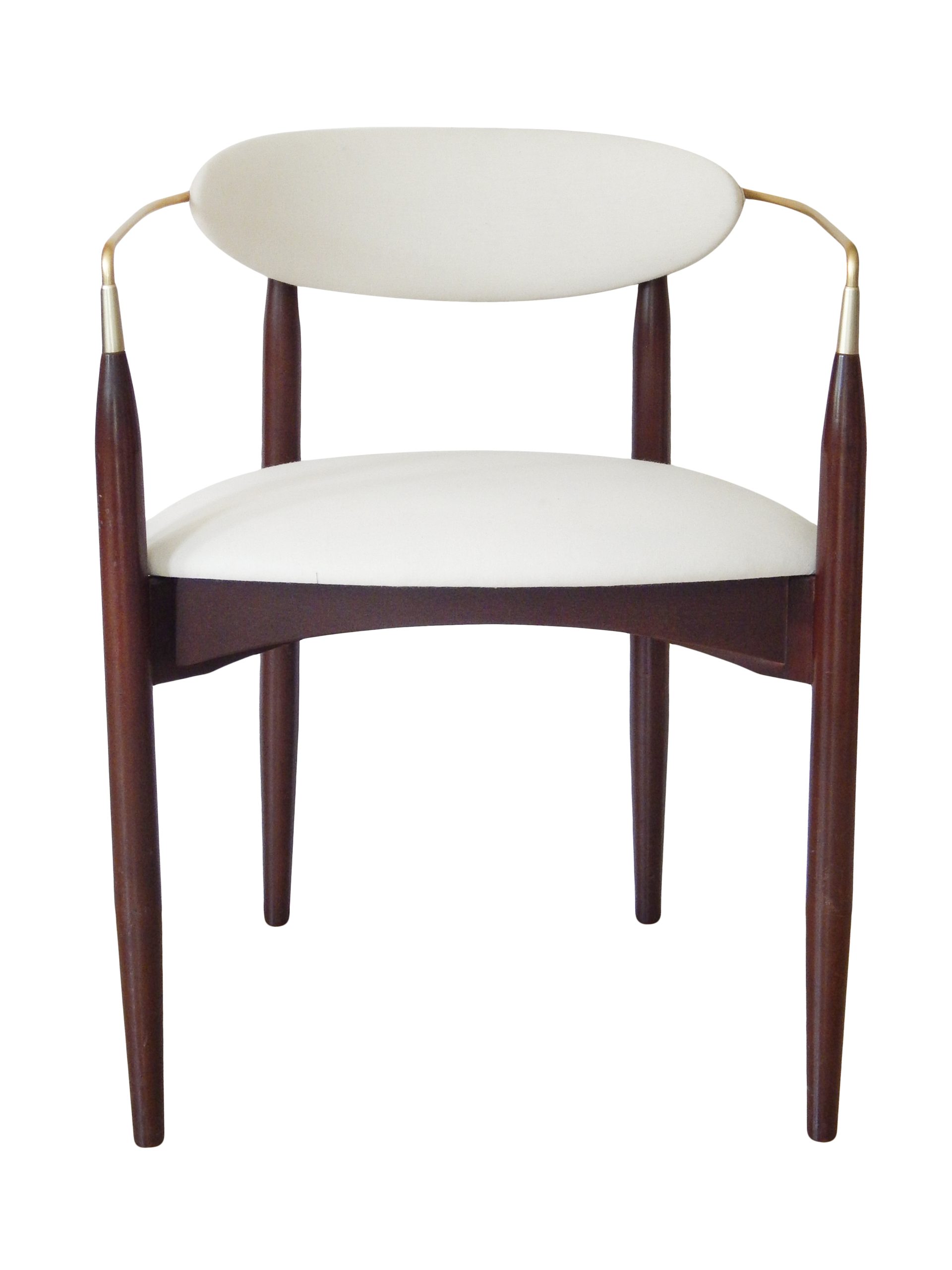 Dan Johnson Walnut & Brass Armchairs - Image 11