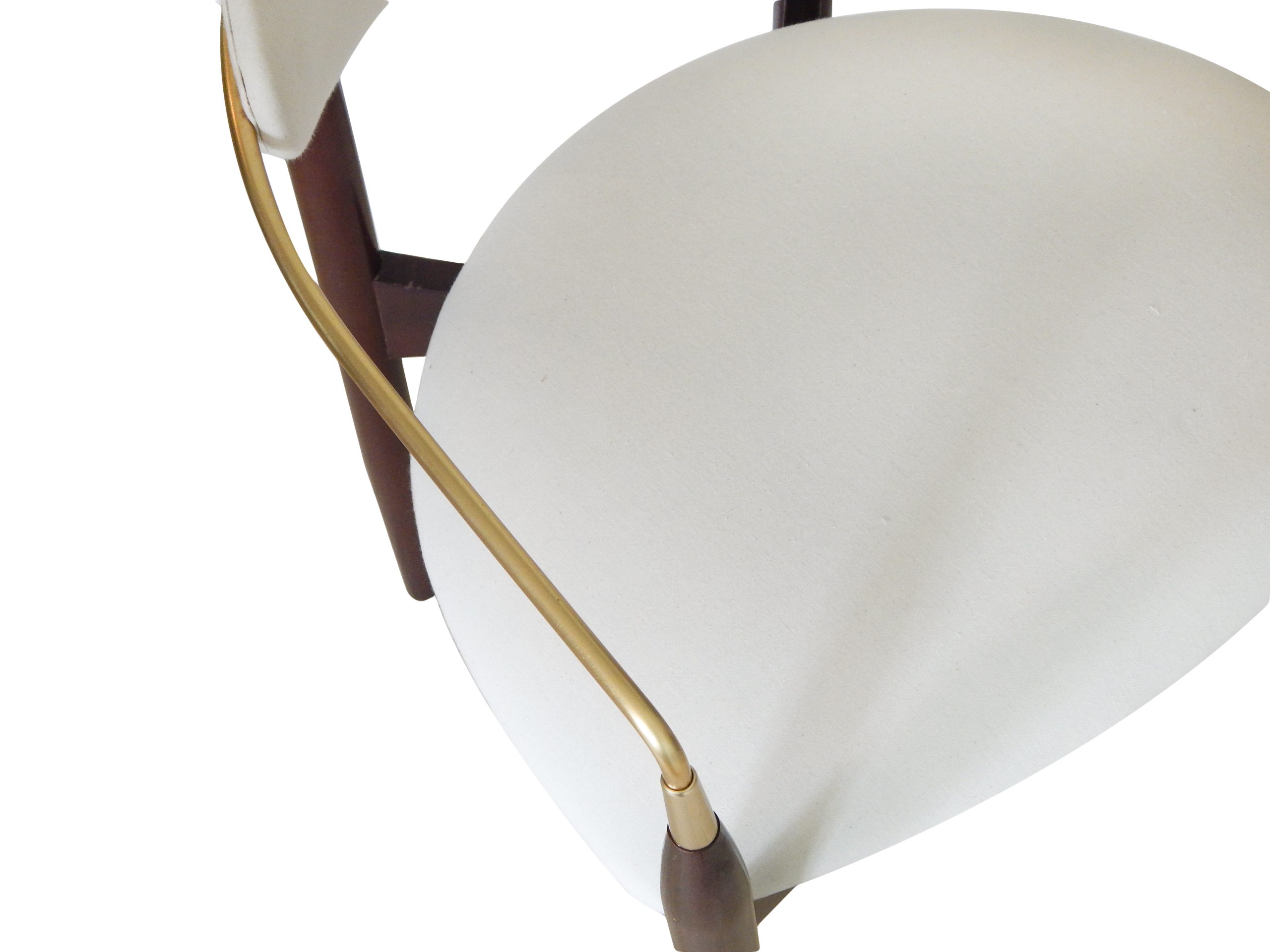 Dan Johnson Walnut & Brass Armchairs - Image 13