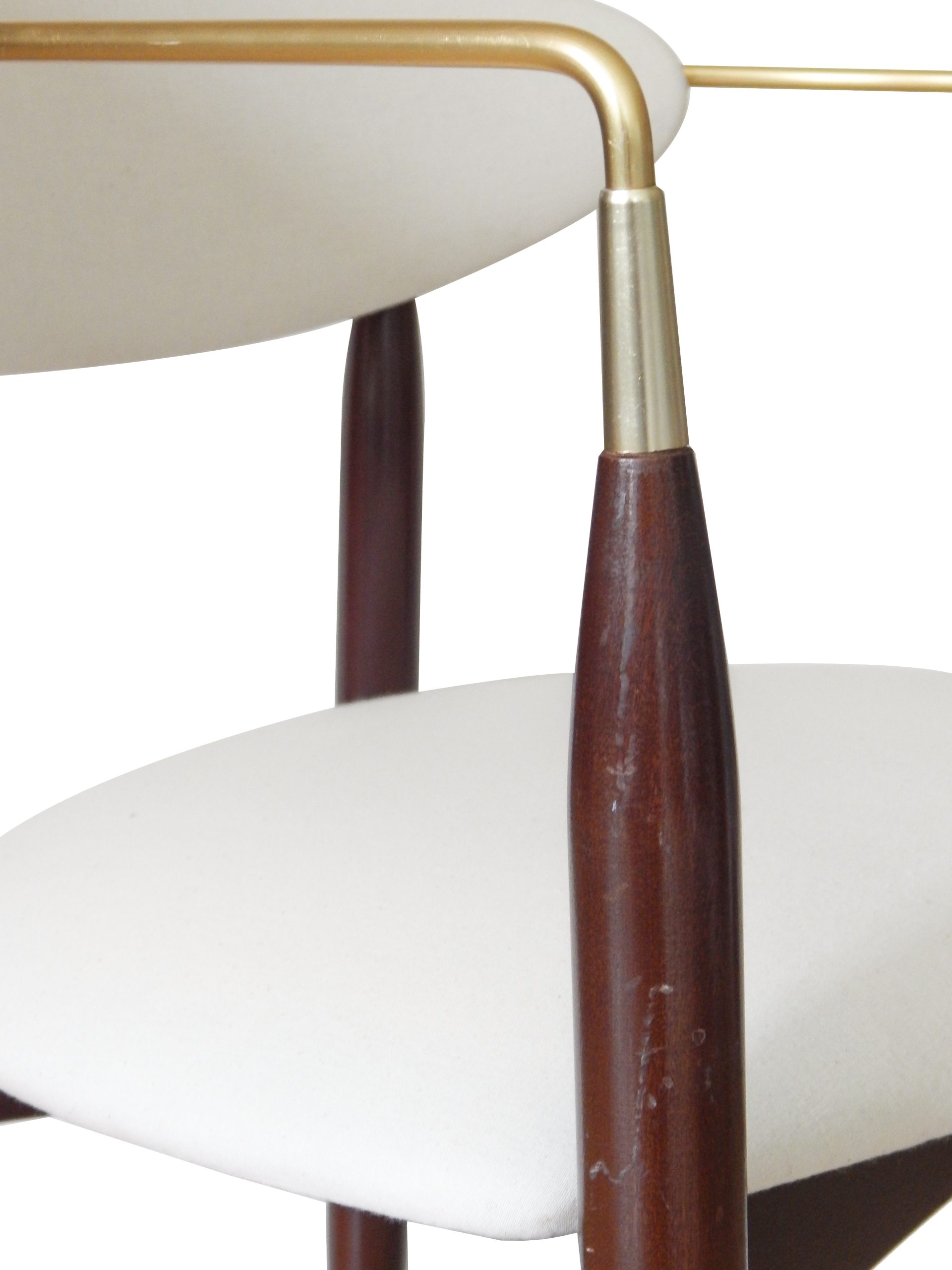 Dan Johnson Walnut & Brass Armchairs - Image 14