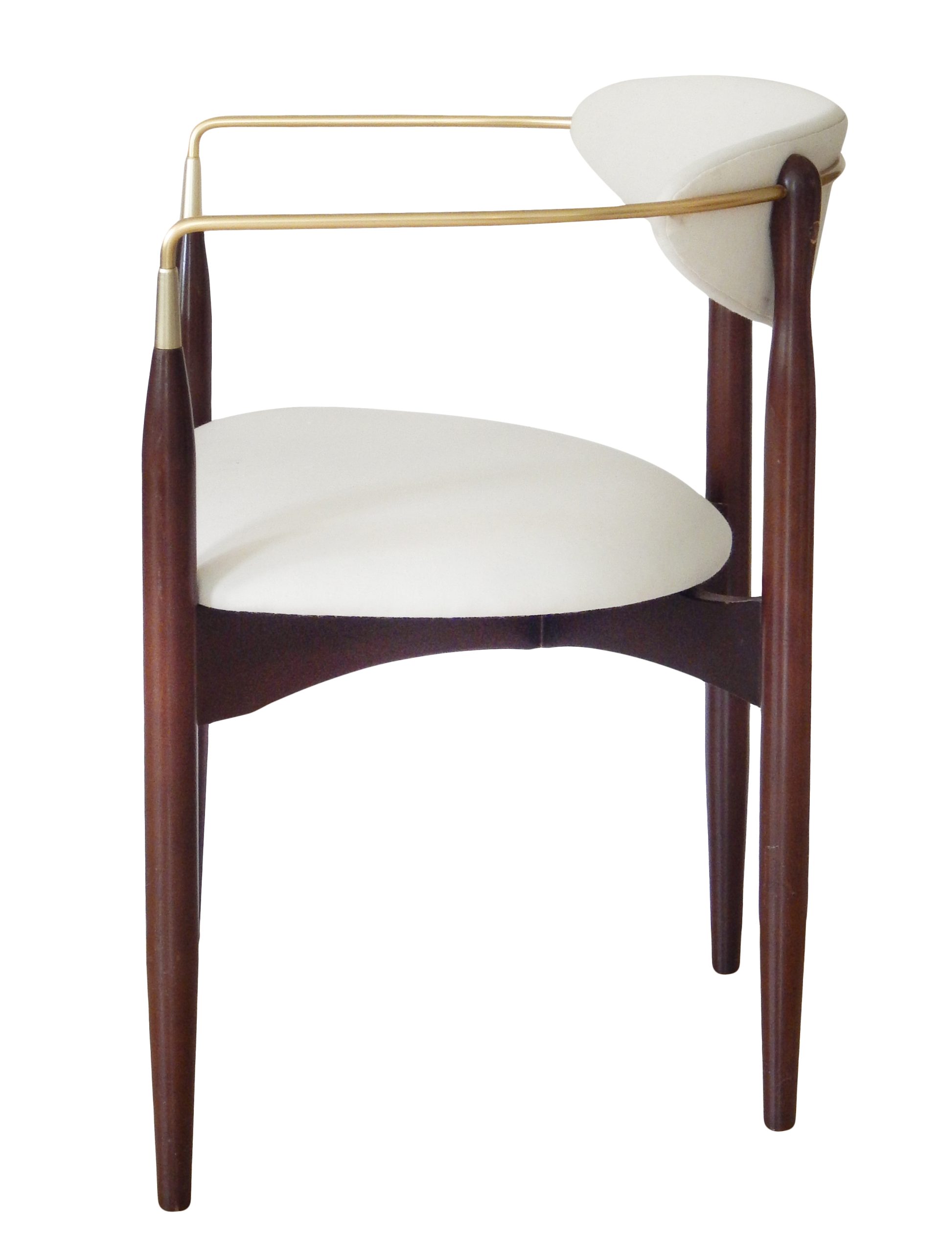 Dan Johnson Walnut & Brass Armchairs - Image 6