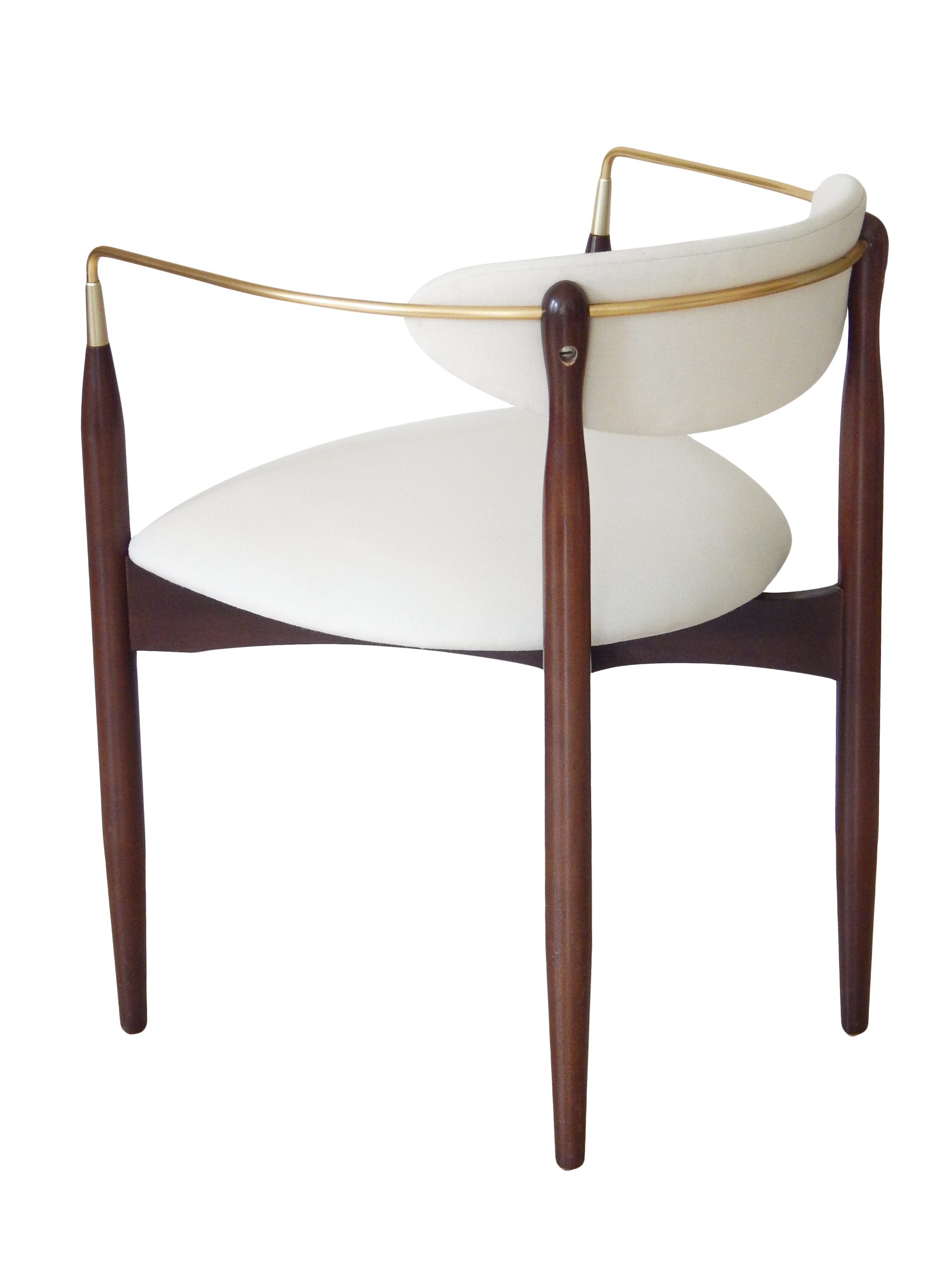 Dan Johnson Walnut & Brass Armchairs - Image 7