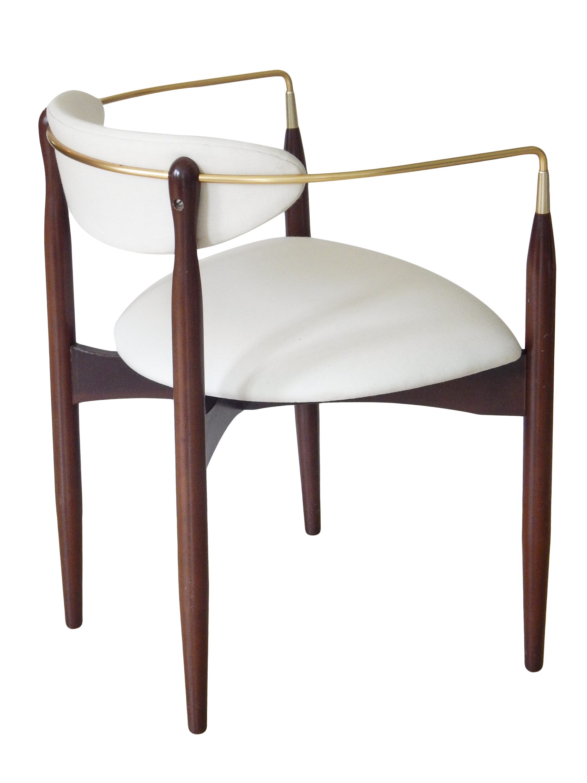 Dan Johnson Walnut & Brass Armchairs - Image 8
