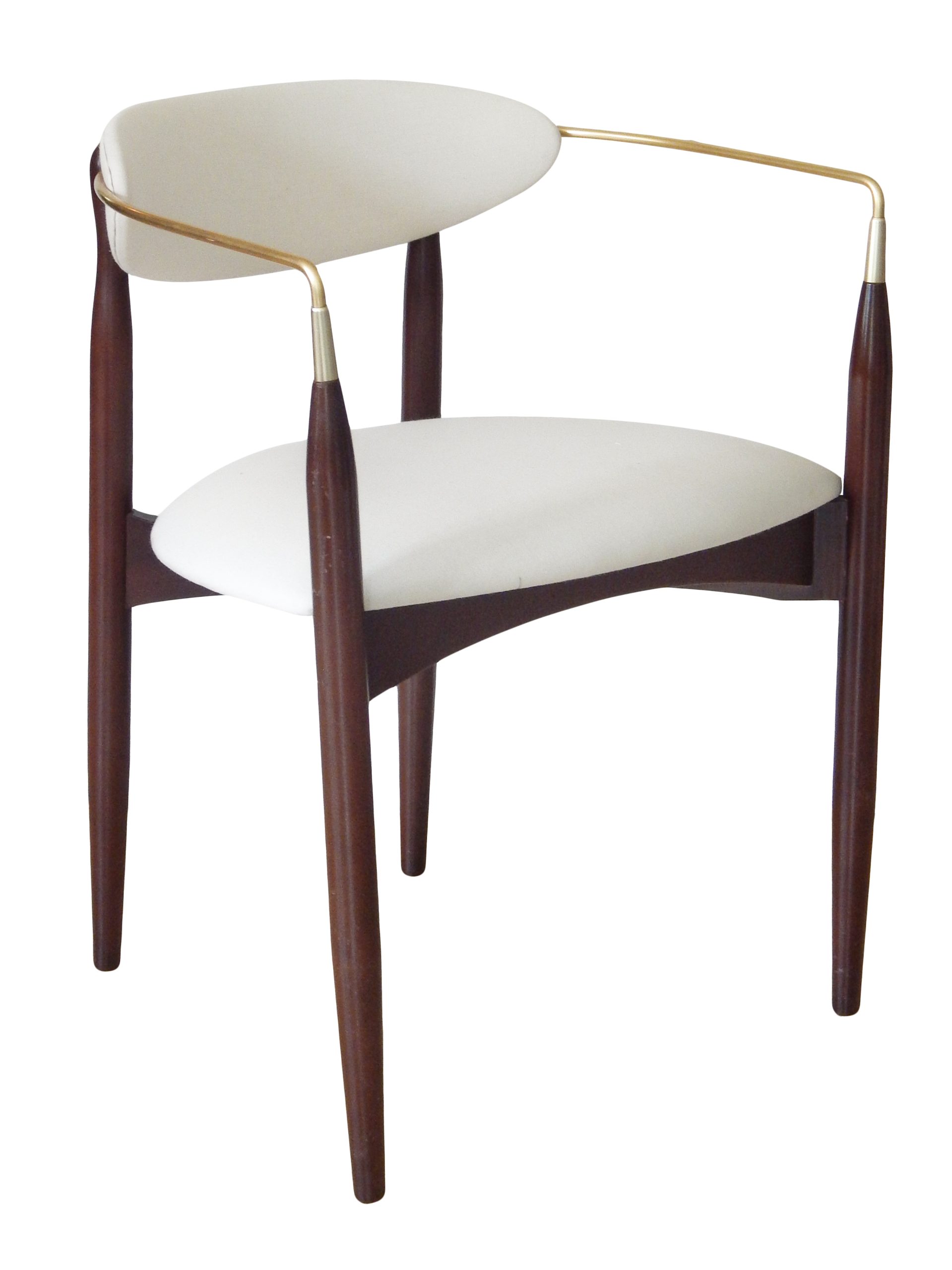 Dan Johnson Walnut & Brass Armchairs - Image 9