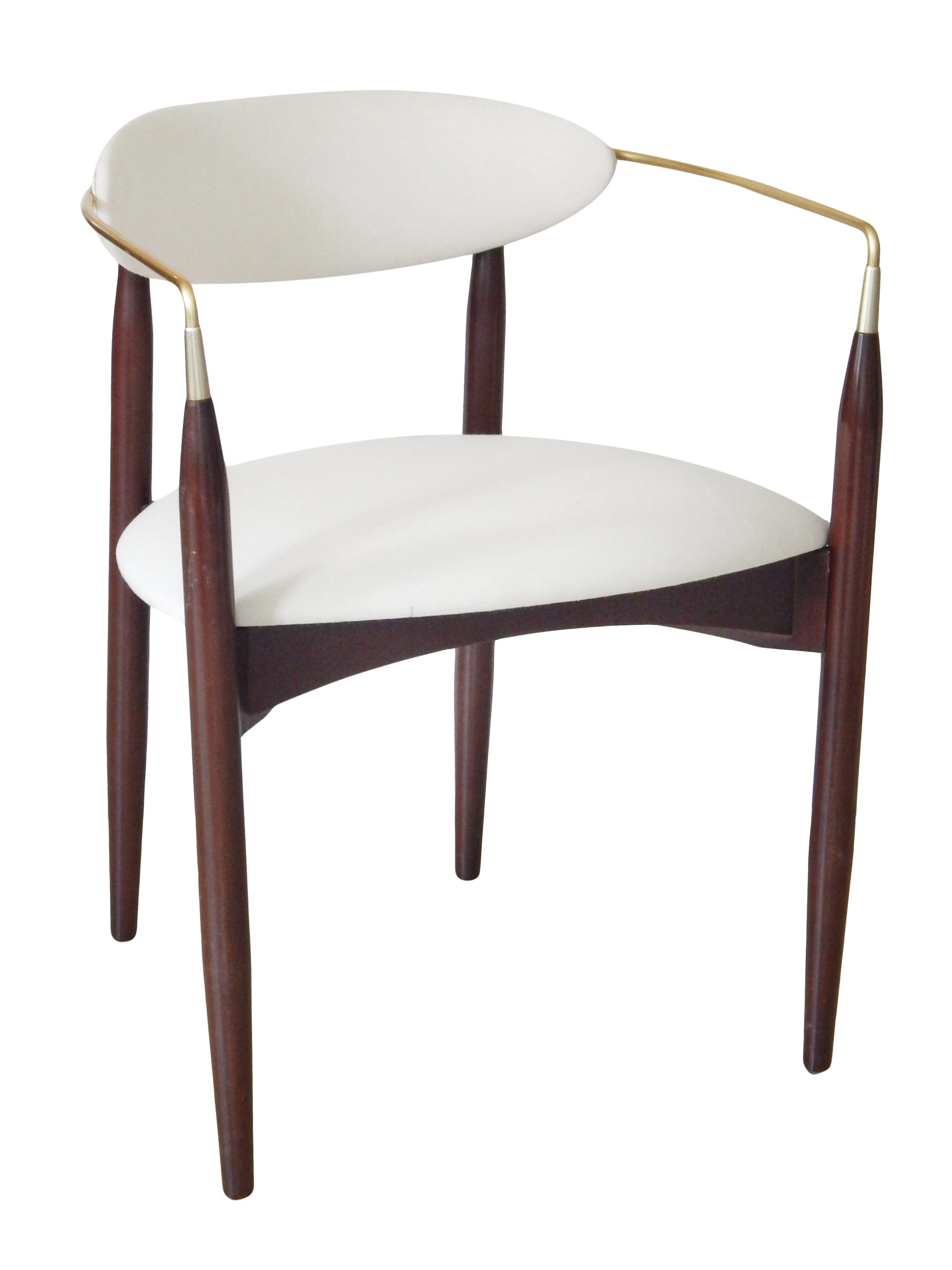 Dan Johnson Walnut & Brass Armchairs - Image 10