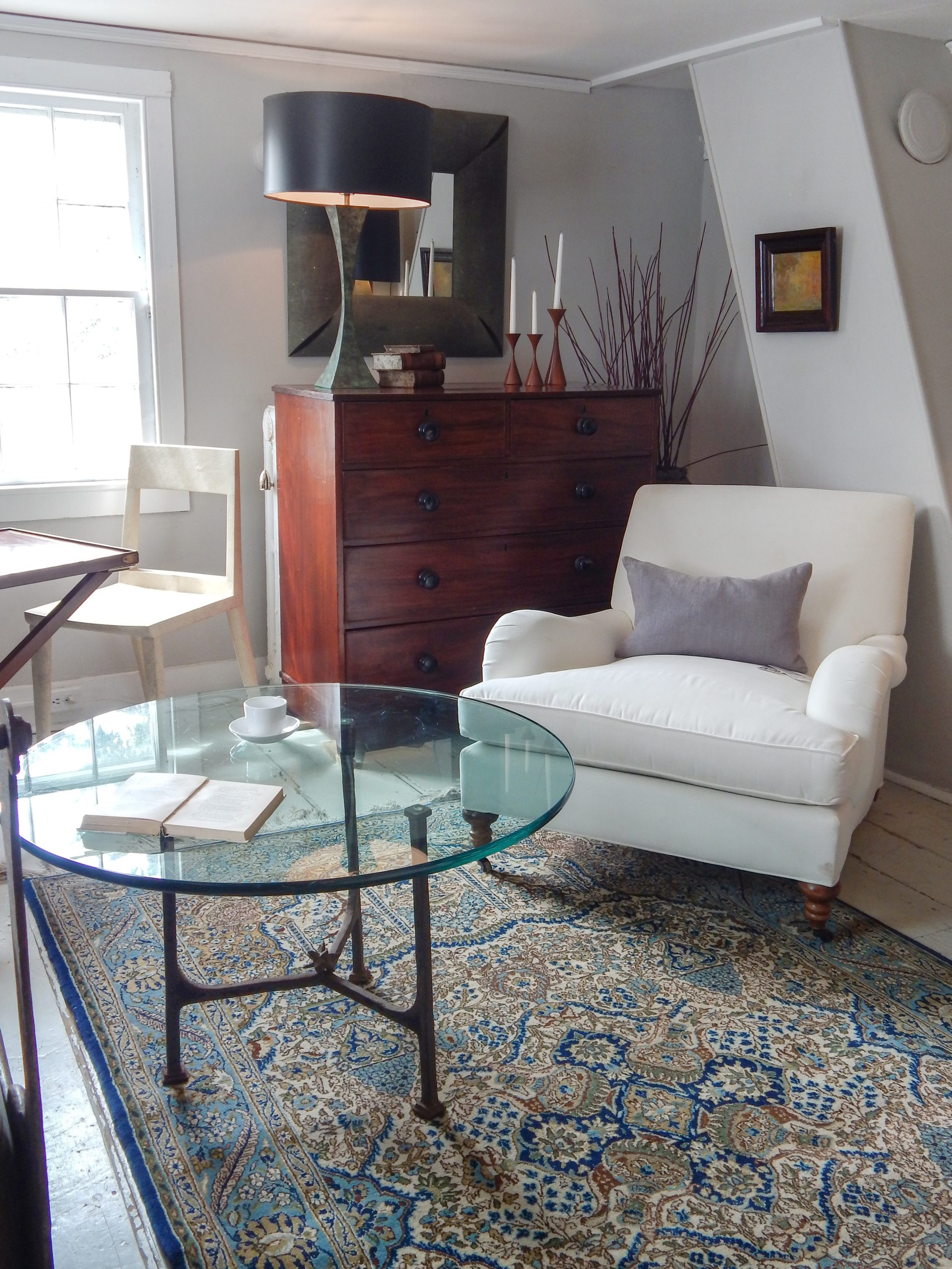 Antique Persian Wool & Silk Rug - Image 2