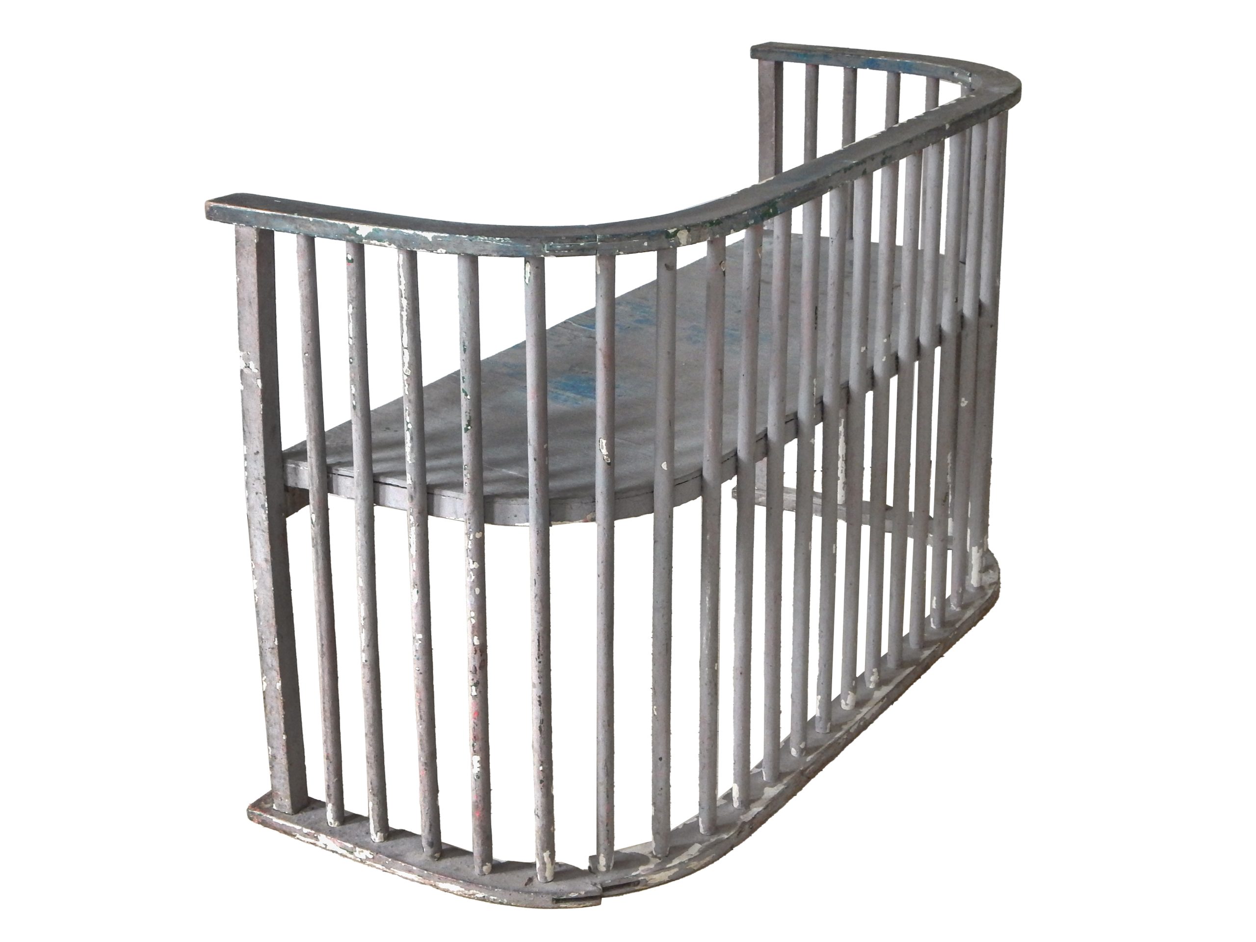 Curved Wood Settee Bench  - Image 6