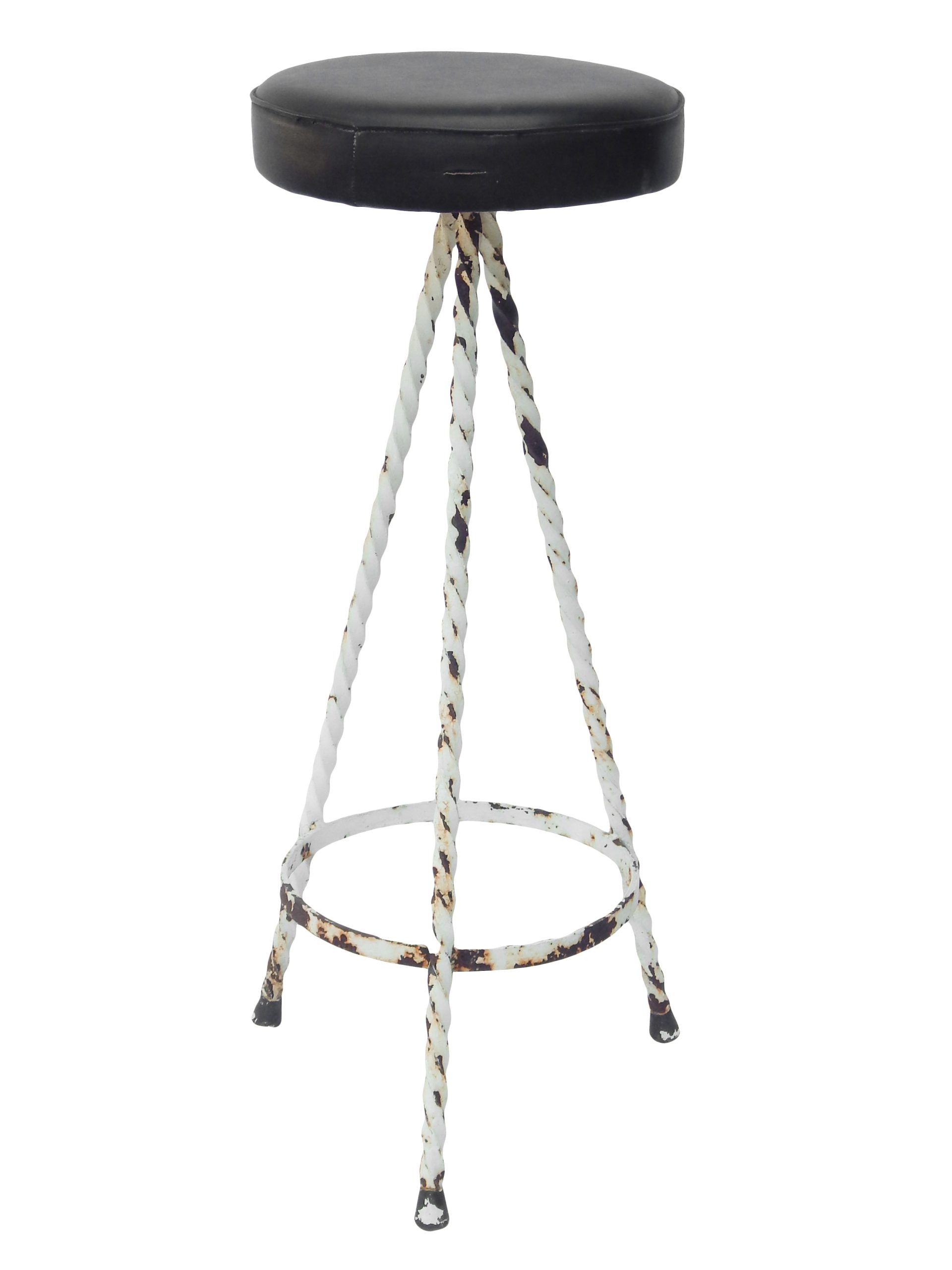 Set of Five Painted Iron Bar Stools - Image 10
