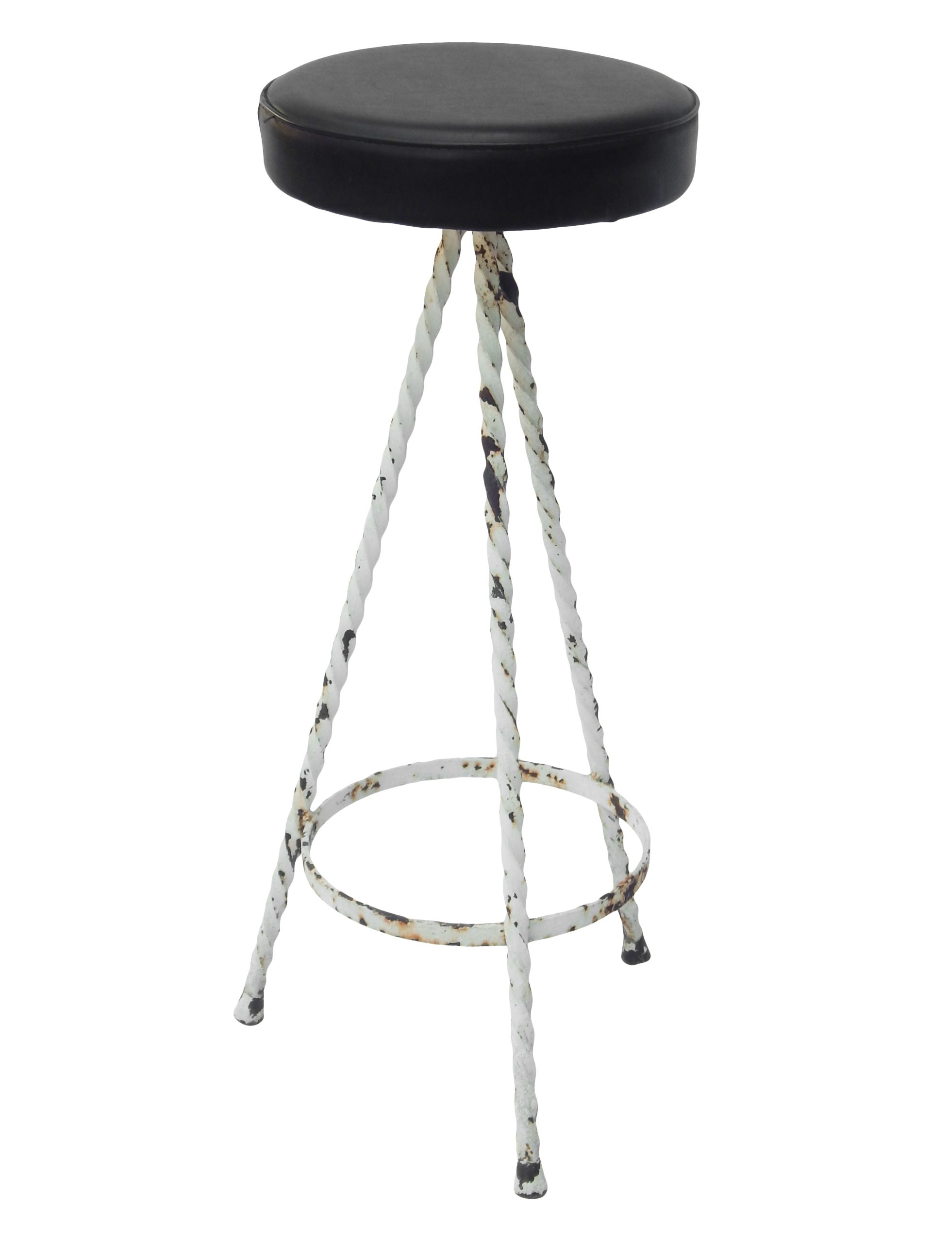 Set of Five Painted Iron Bar Stools - Image 12