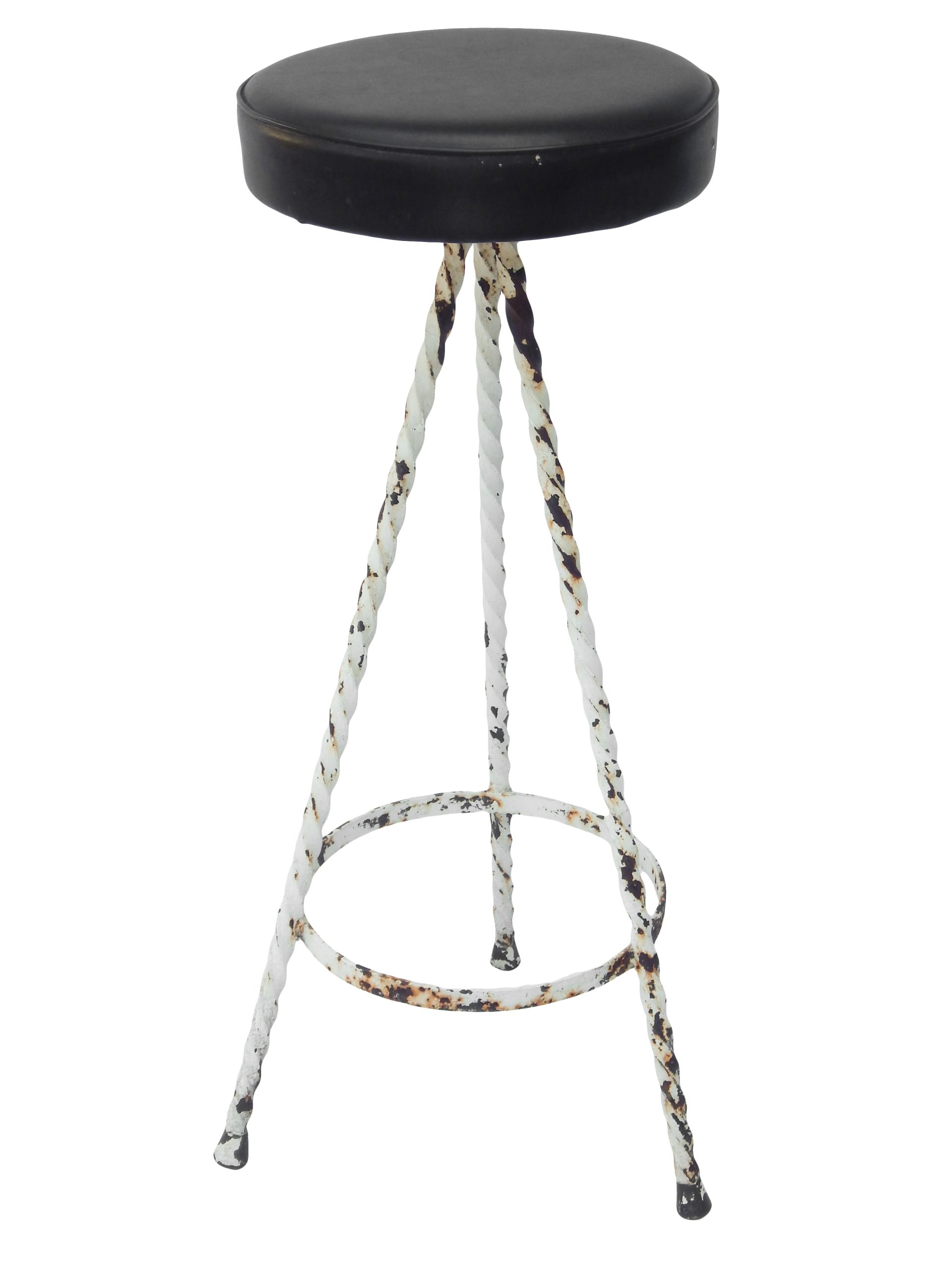 Set of Five Painted Iron Bar Stools - Image 13