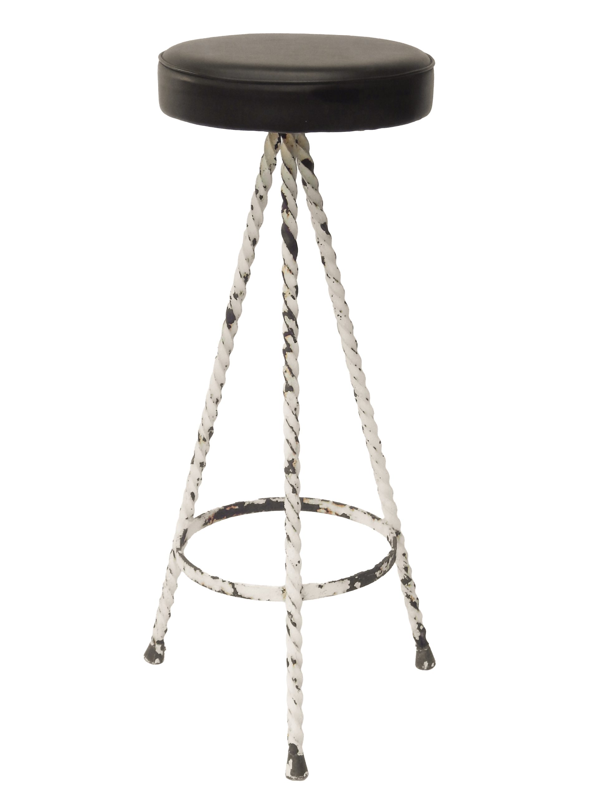 Set of Five Painted Iron Bar Stools - Image 2
