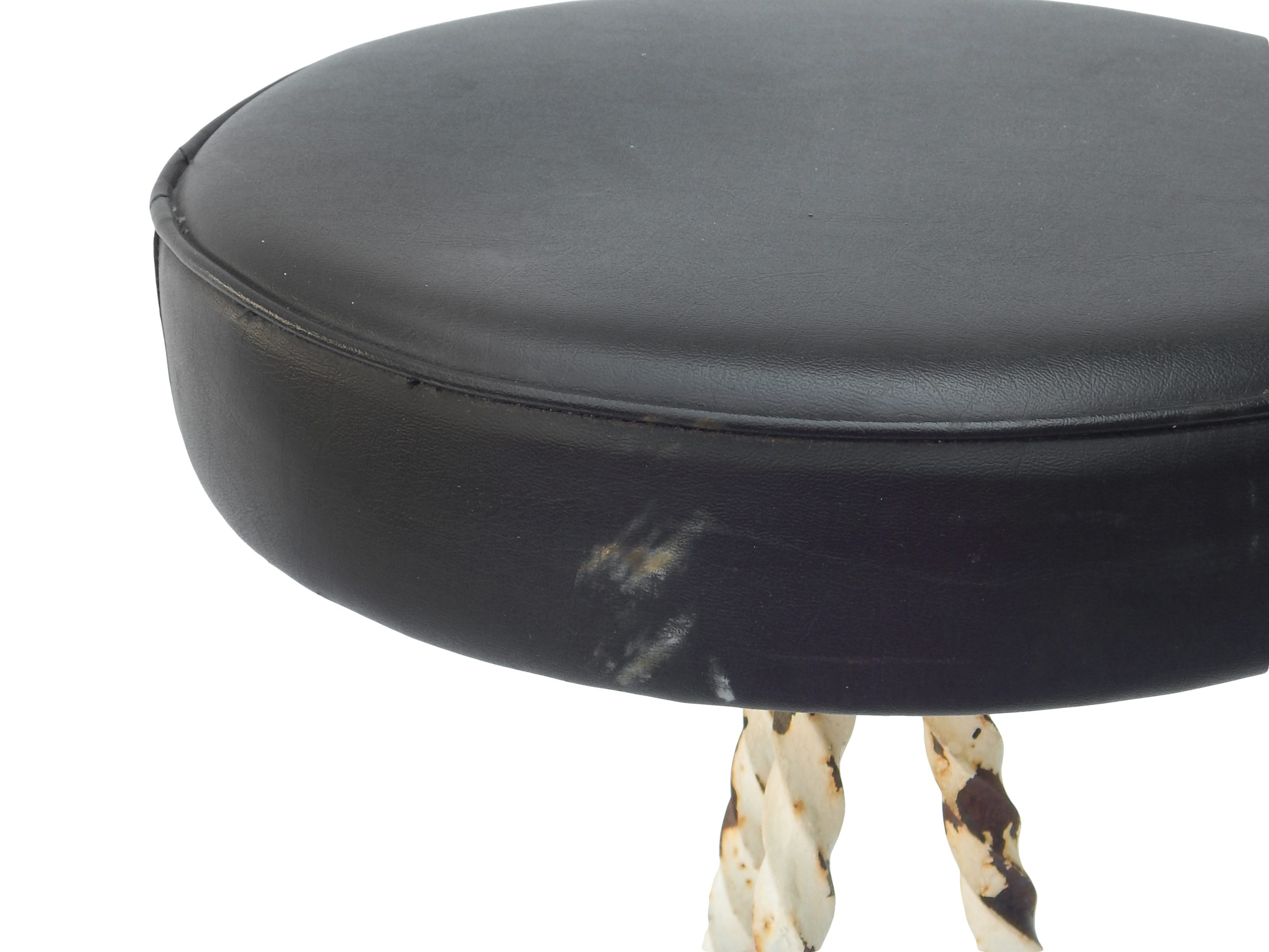 Set of Five Painted Iron Bar Stools - Image 4