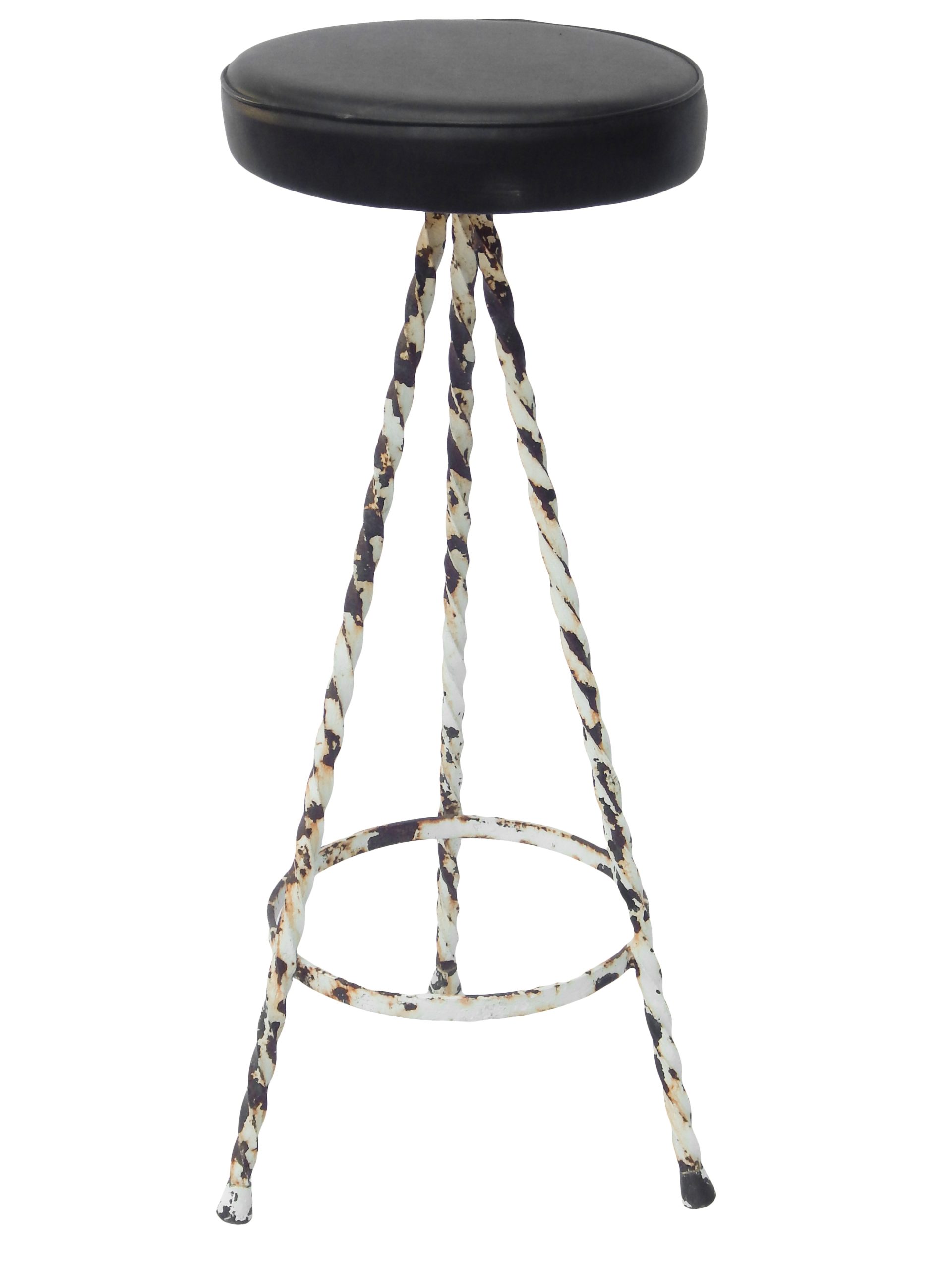 Set of Five Painted Iron Bar Stools - Image 9