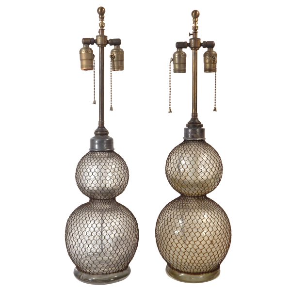 Pair of Seltzer Bottle Lamps